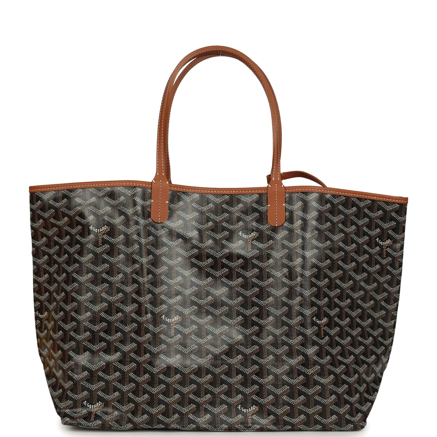 Goyard Goyardine Black and Brown Saint Louis PM Tote Bag — фото 2