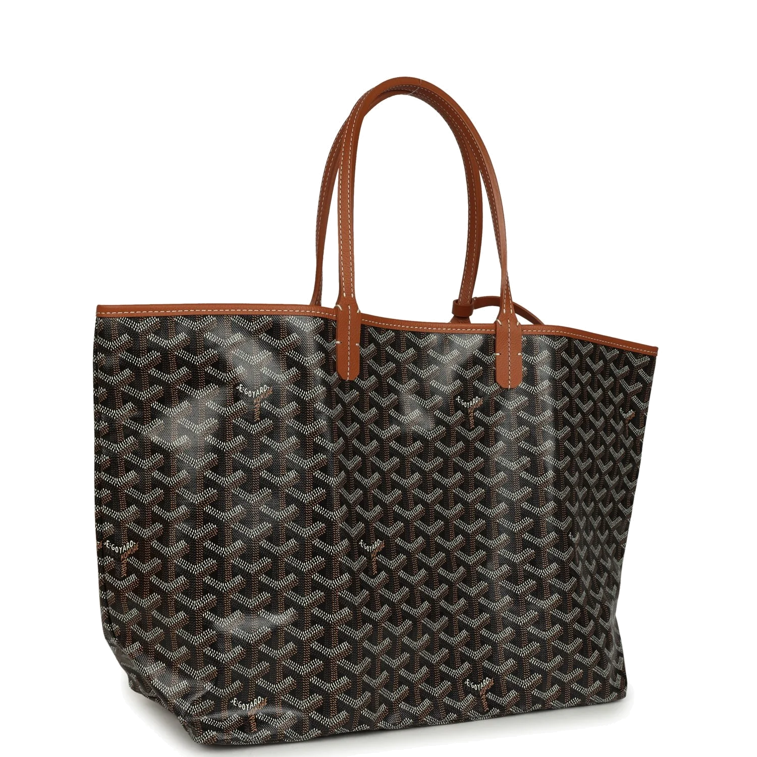 Goyard Goyardine Black and Brown Saint Louis PM Tote Bag — фото 3