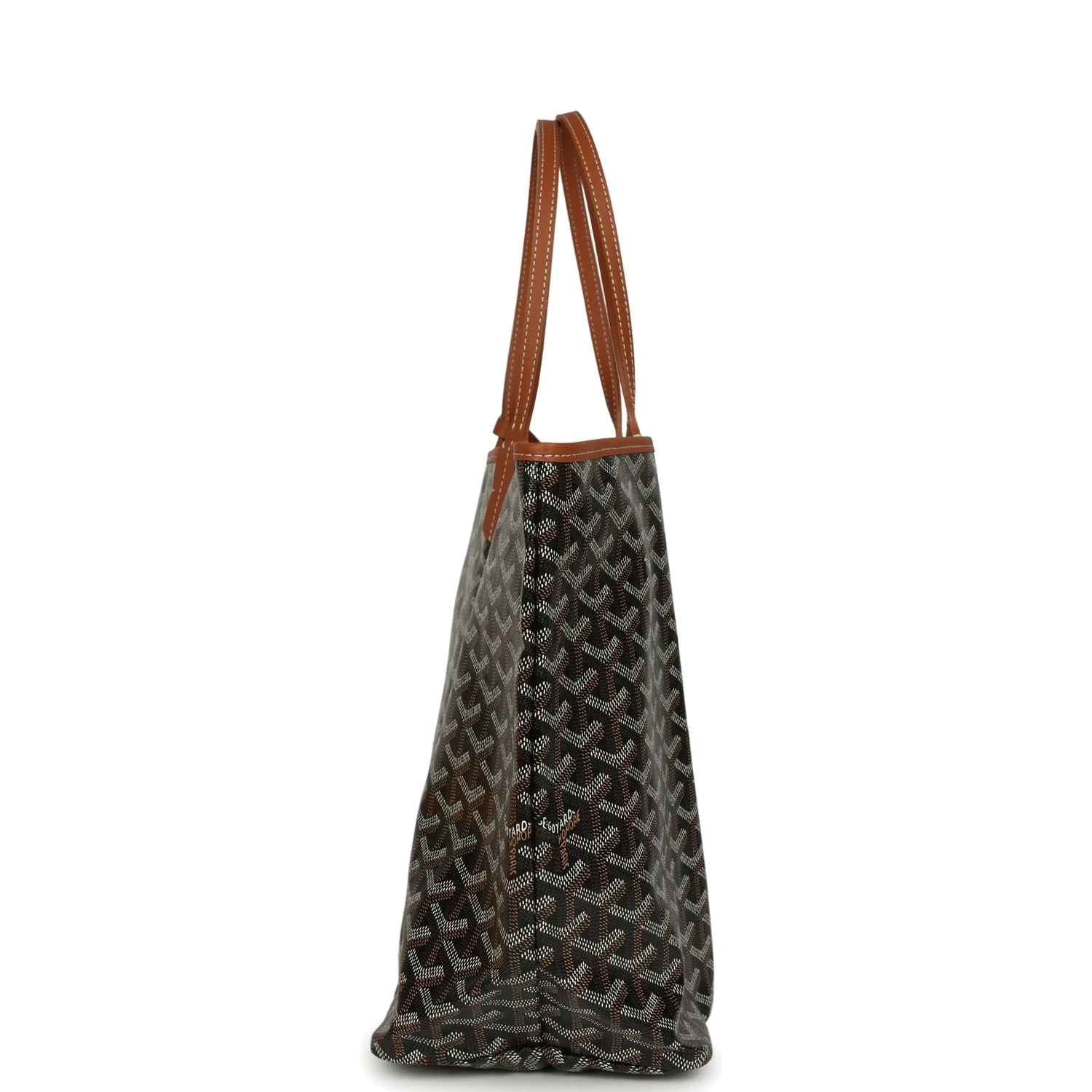 Goyard Goyardine Black and Brown Saint Louis PM Tote Bag — фото 4