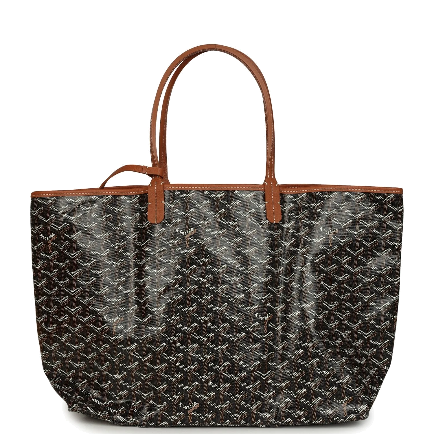 Goyard Goyardine Black and Brown Saint Louis PM Tote Bag — фото 5