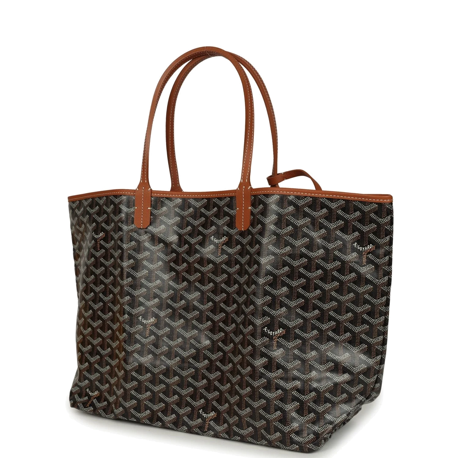 Goyard Goyardine Black and Brown Saint Louis PM Tote Bag — фото 6