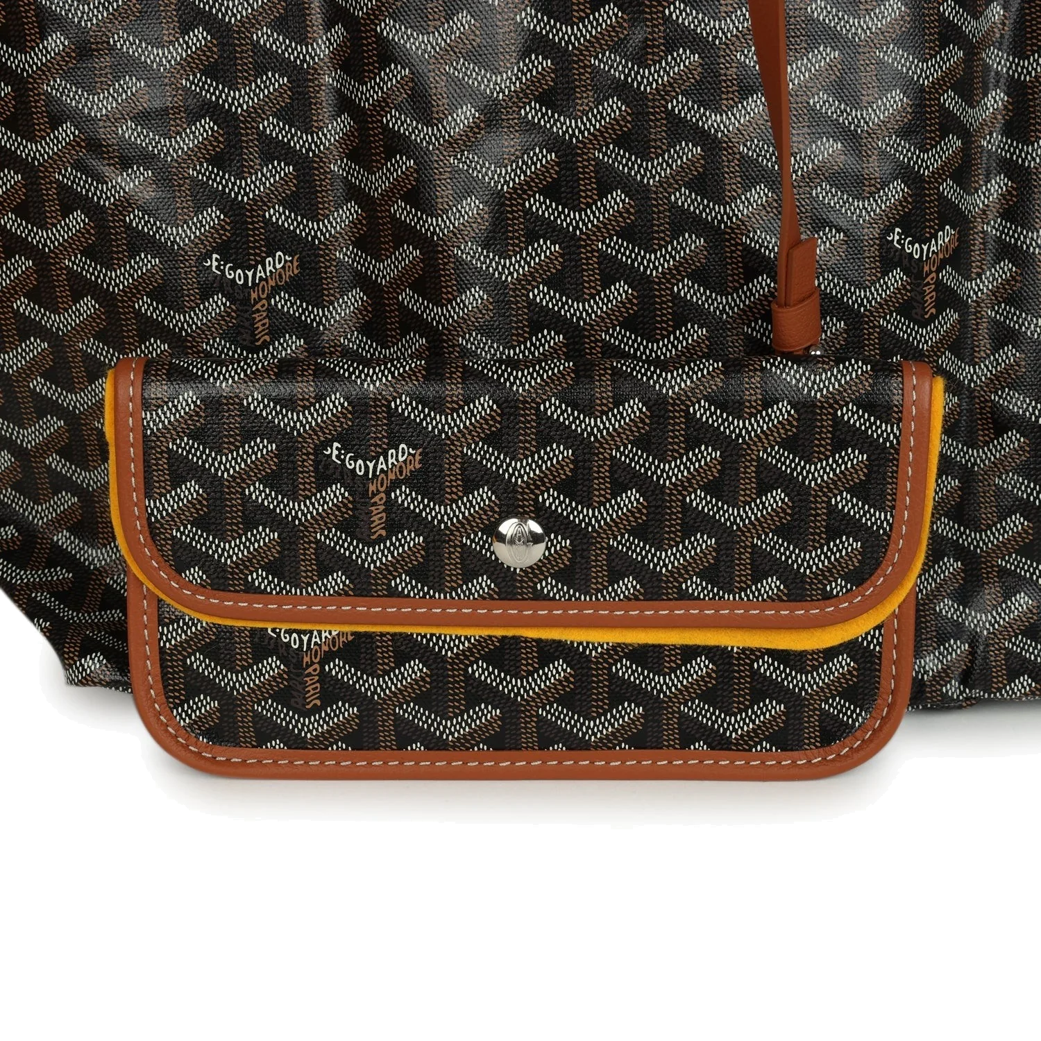 Goyard Goyardine Black and Brown Saint Louis PM Tote Bag — фото 7