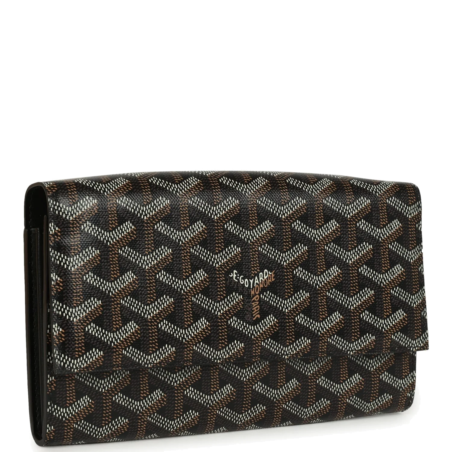 Goyard Goyardine Canvas Black Varenne Continental Wallet Bag — фото 3