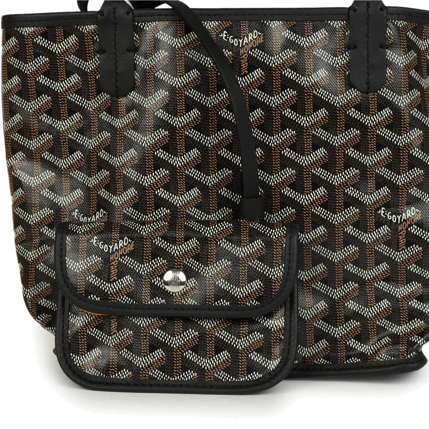 Goyard Goyardine Anjou Black Mini Bag — фото 7