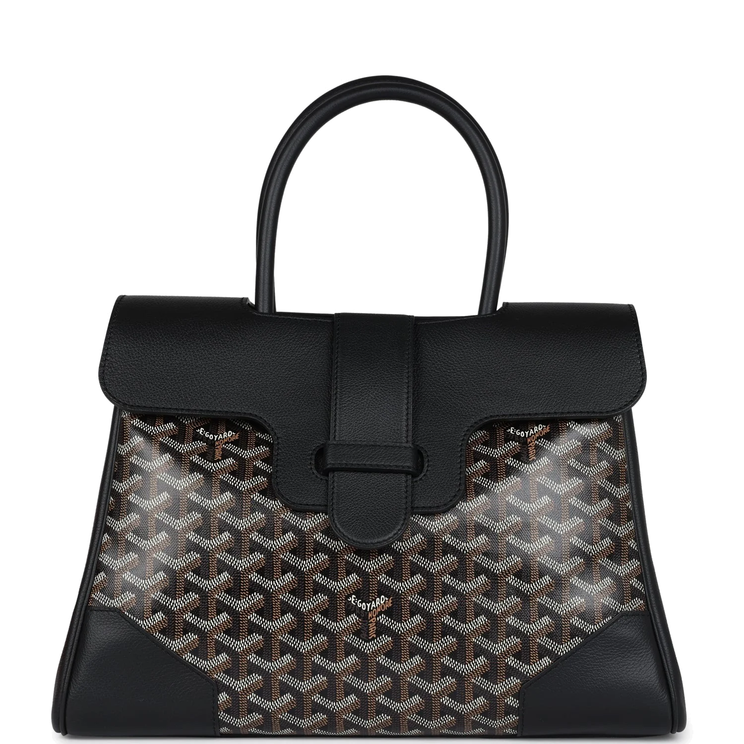 Goyard Saigon Tote Black Goyardine Canvas