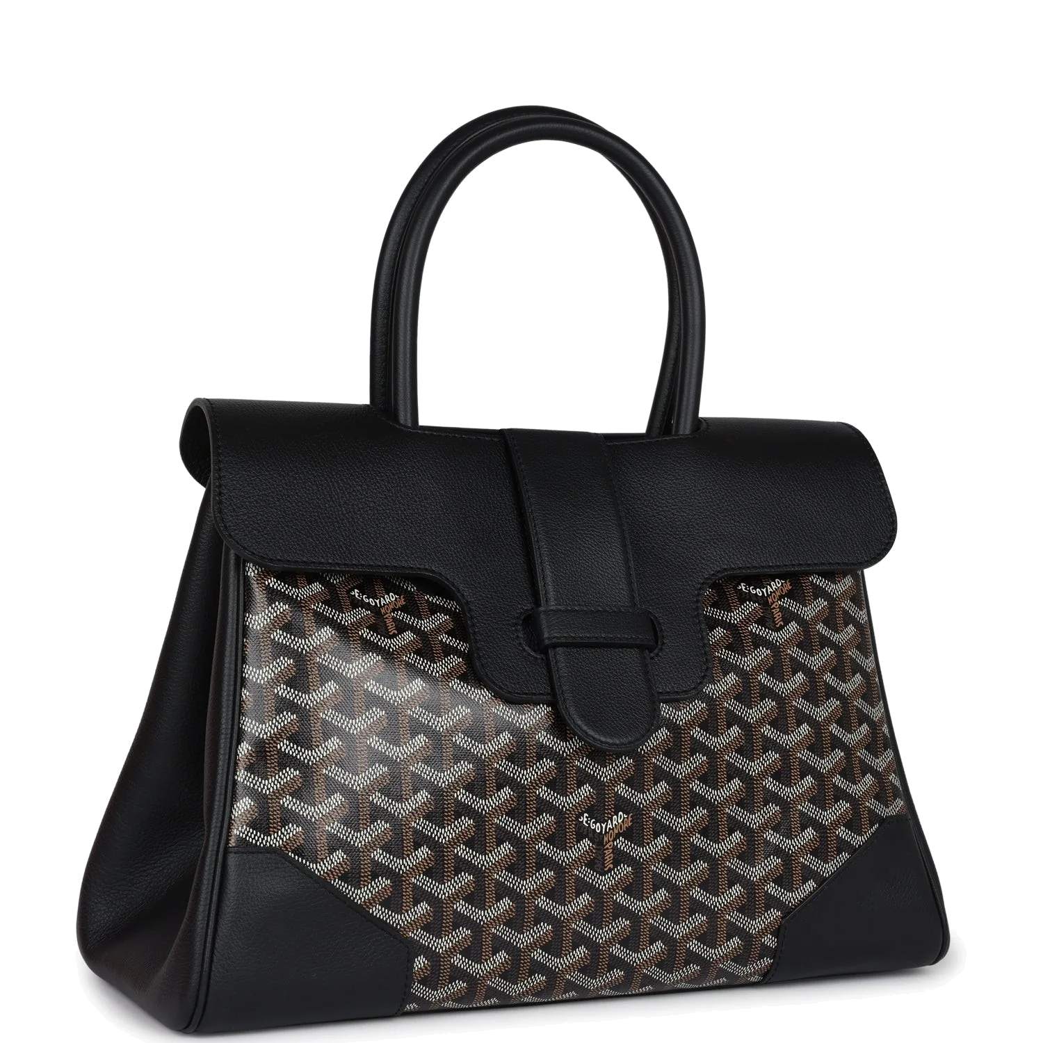 Goyard Saigon Tote Black Goyardine Canvas — фото 3