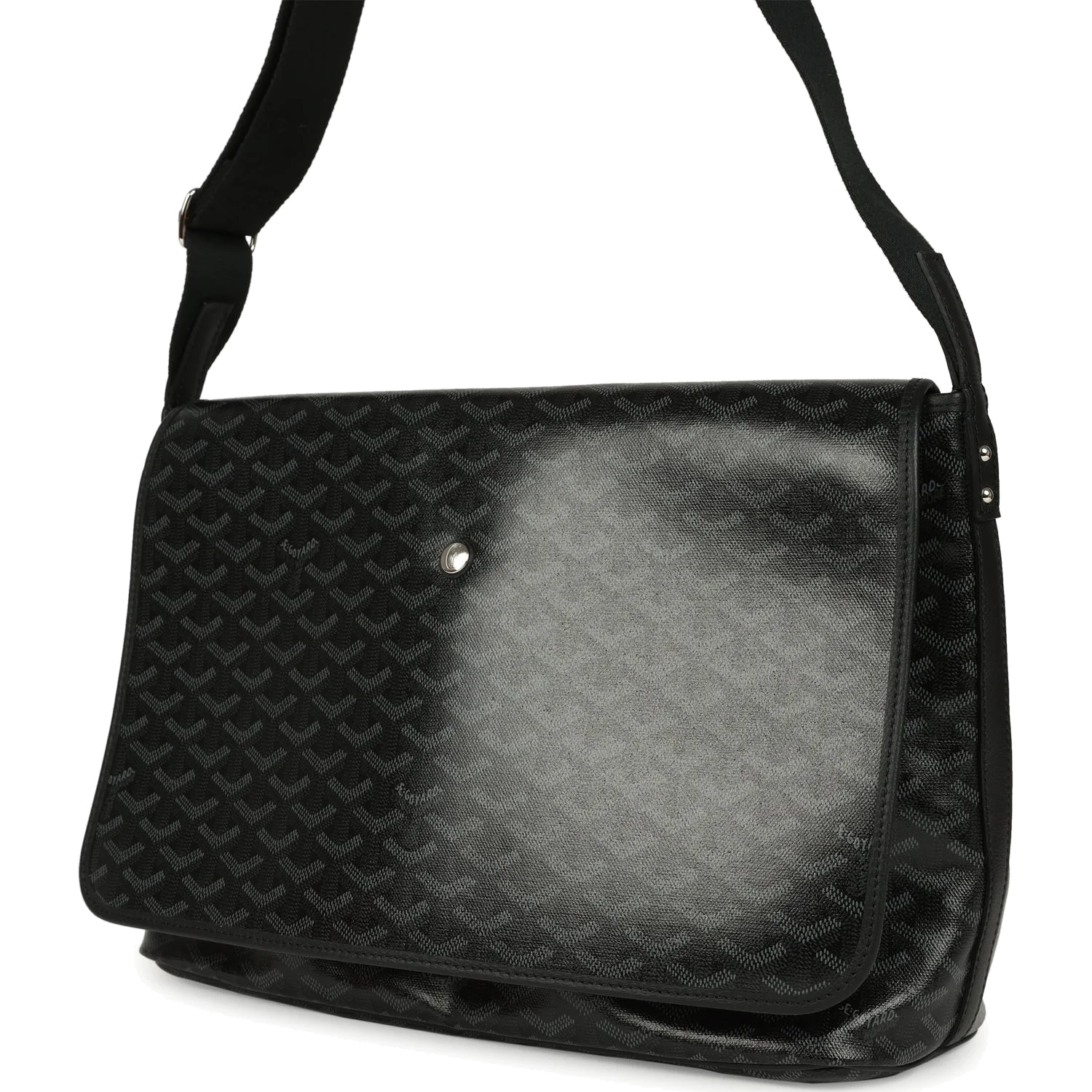 Goyard Goyardine Canvas Black Capetien MM Messenger Bag — фото 6