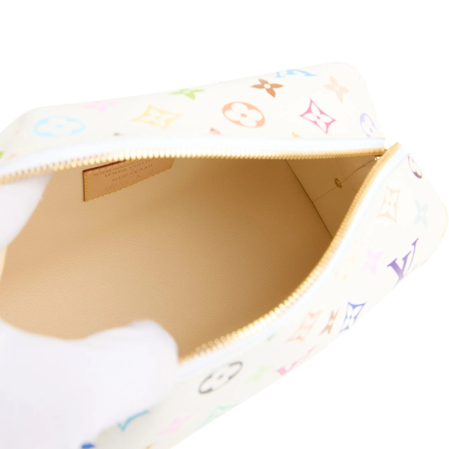 Louis Vuitton X Takashi Murakami Cosmetic Pouch GM White Multicolored Monogram — фото 8
