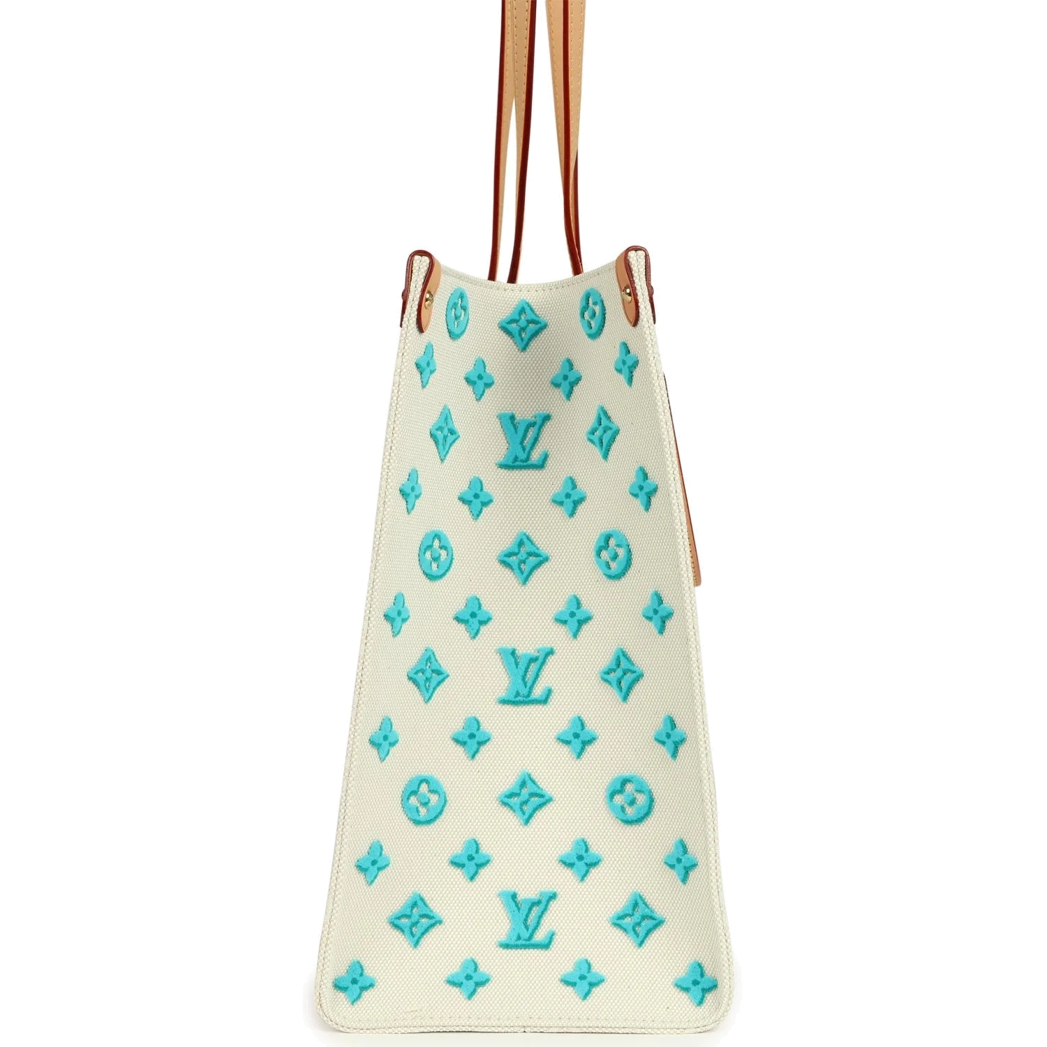 Louis Vuitton On The Go Miami GM Tote Light Beige Multi Jacquard Monogram — фото 4