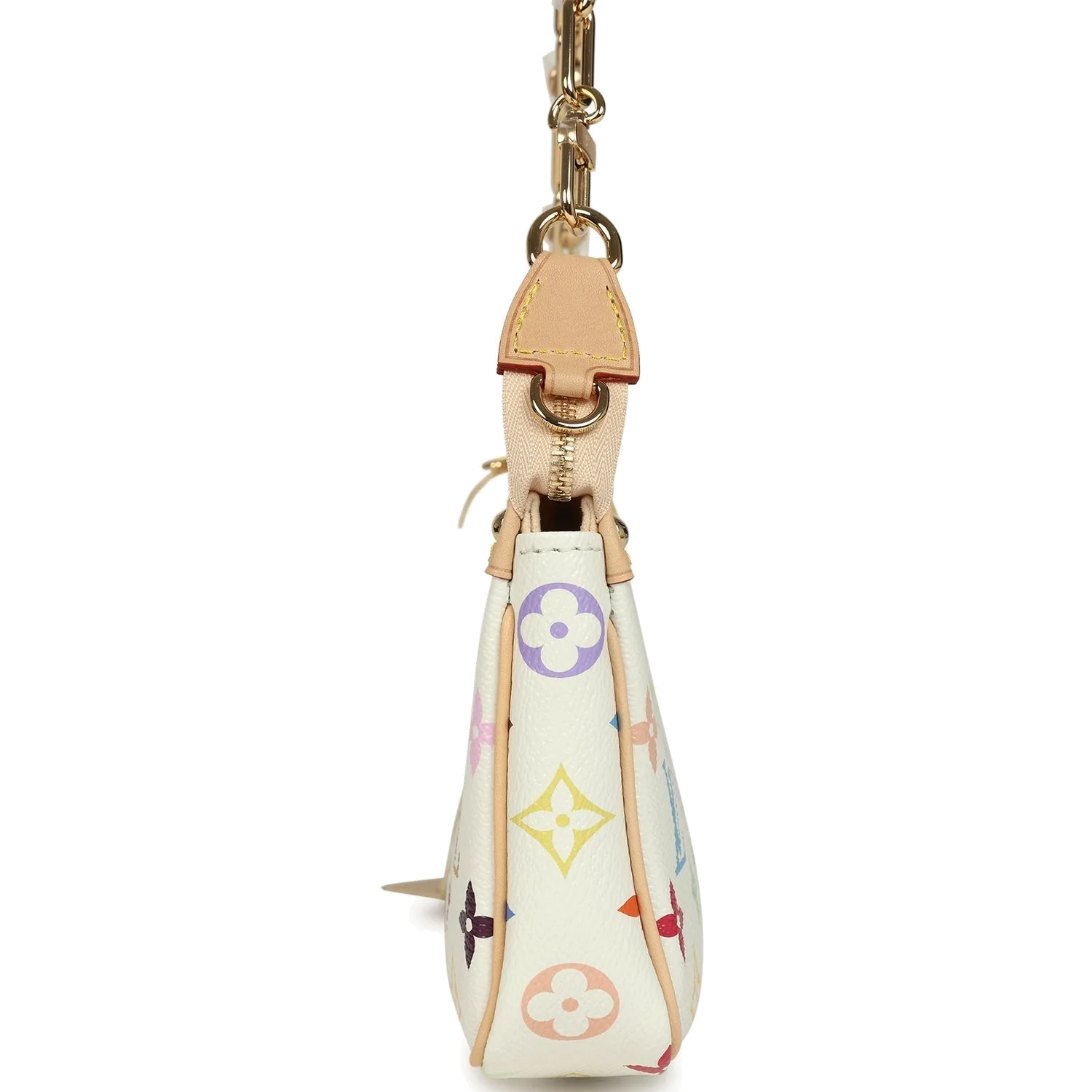 Louis Vuitton X Takashi Murakami Pochette Accessories White Multicolored Monogram — фото 5