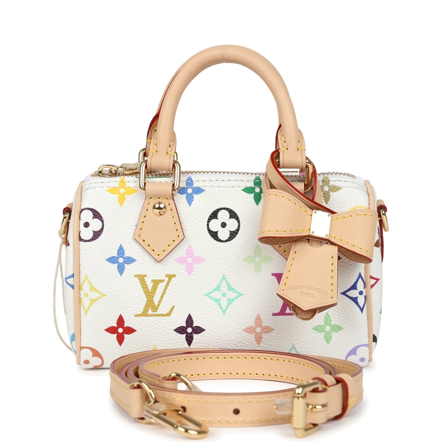 Louis Vuitton X Murakami Nano Speedy Bag White Multicolor Monogram