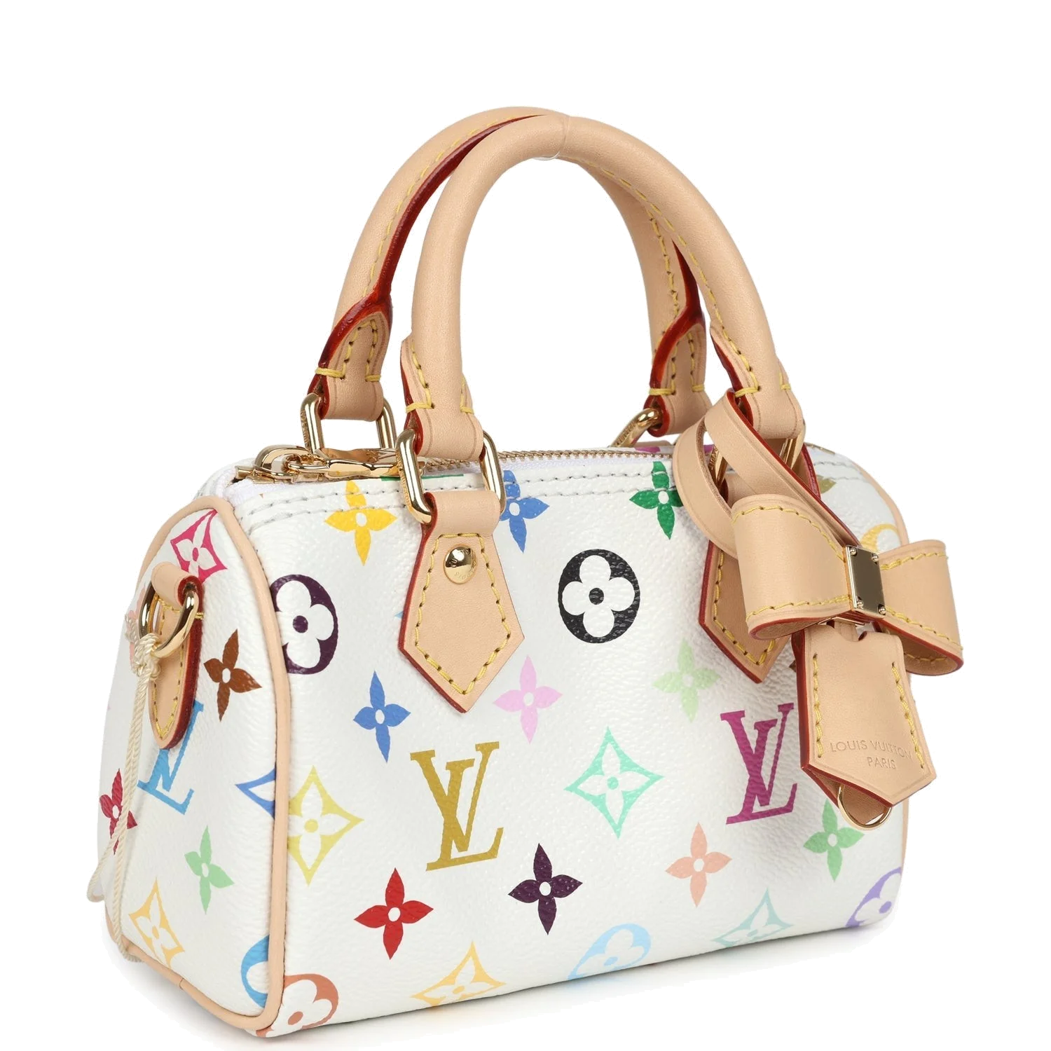 Louis Vuitton X Murakami Nano Speedy Bag White Multicolor Monogram — фото 3