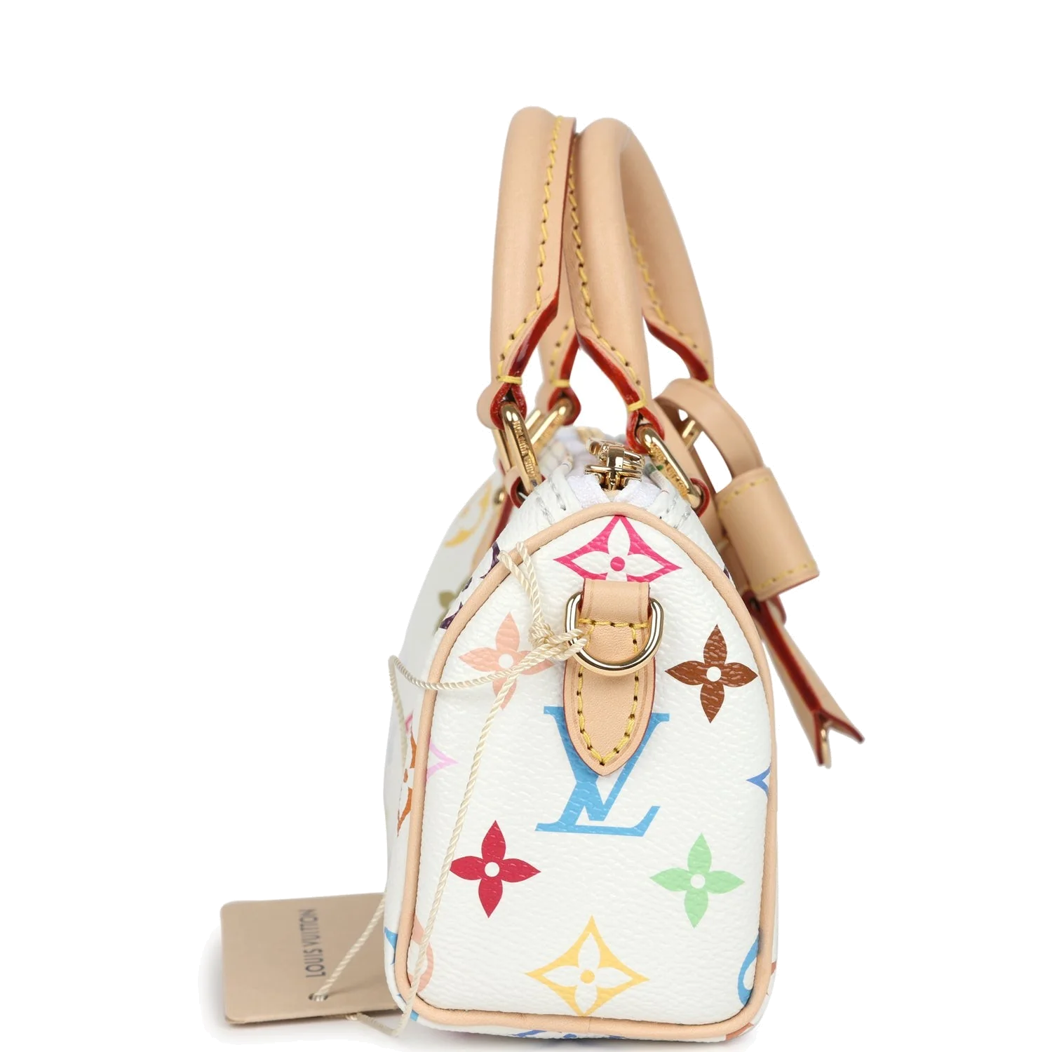 Louis Vuitton X Murakami Nano Speedy Bag White Multicolor Monogram — фото 4