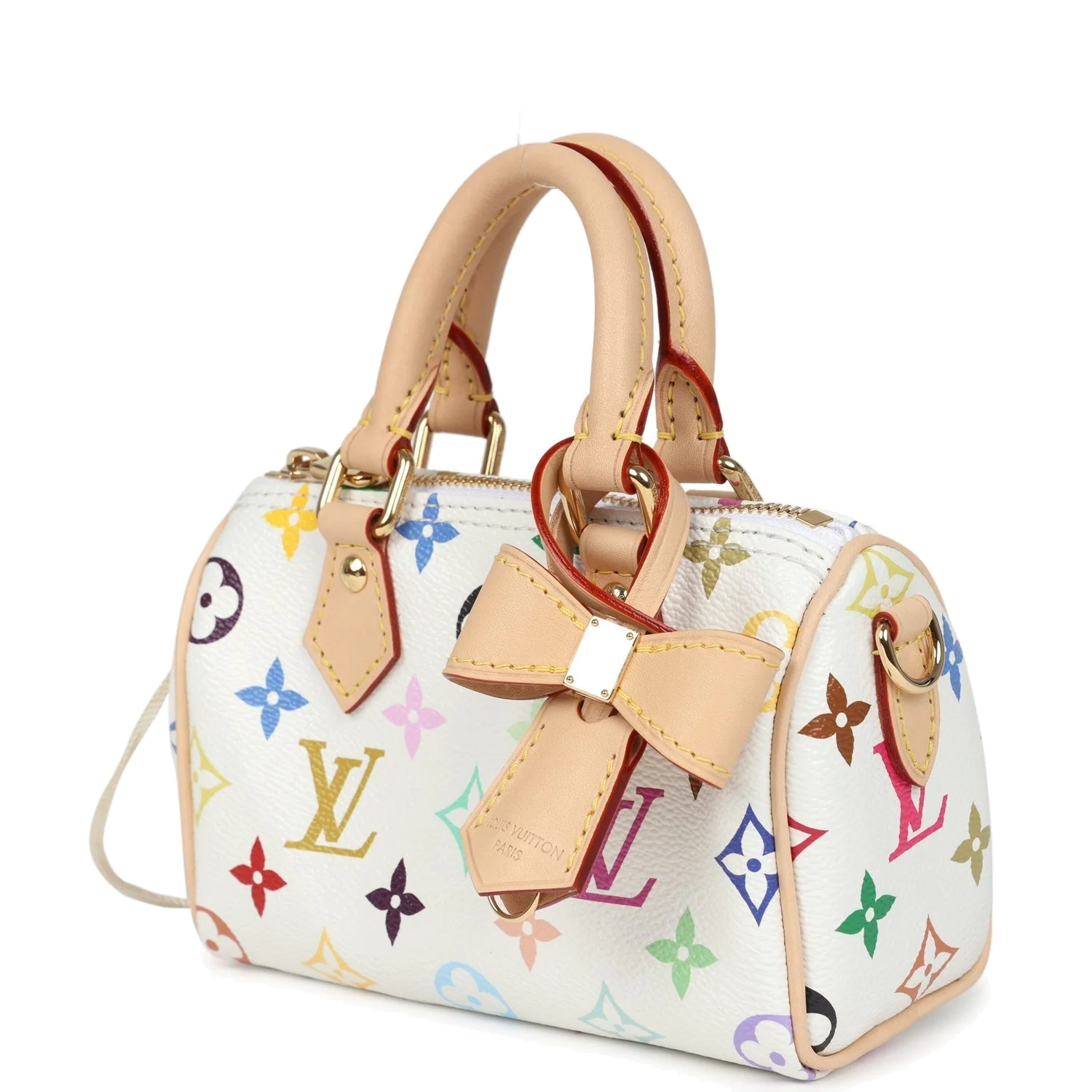 Louis Vuitton X Murakami Nano Speedy Bag White Multicolor Monogram — фото 6