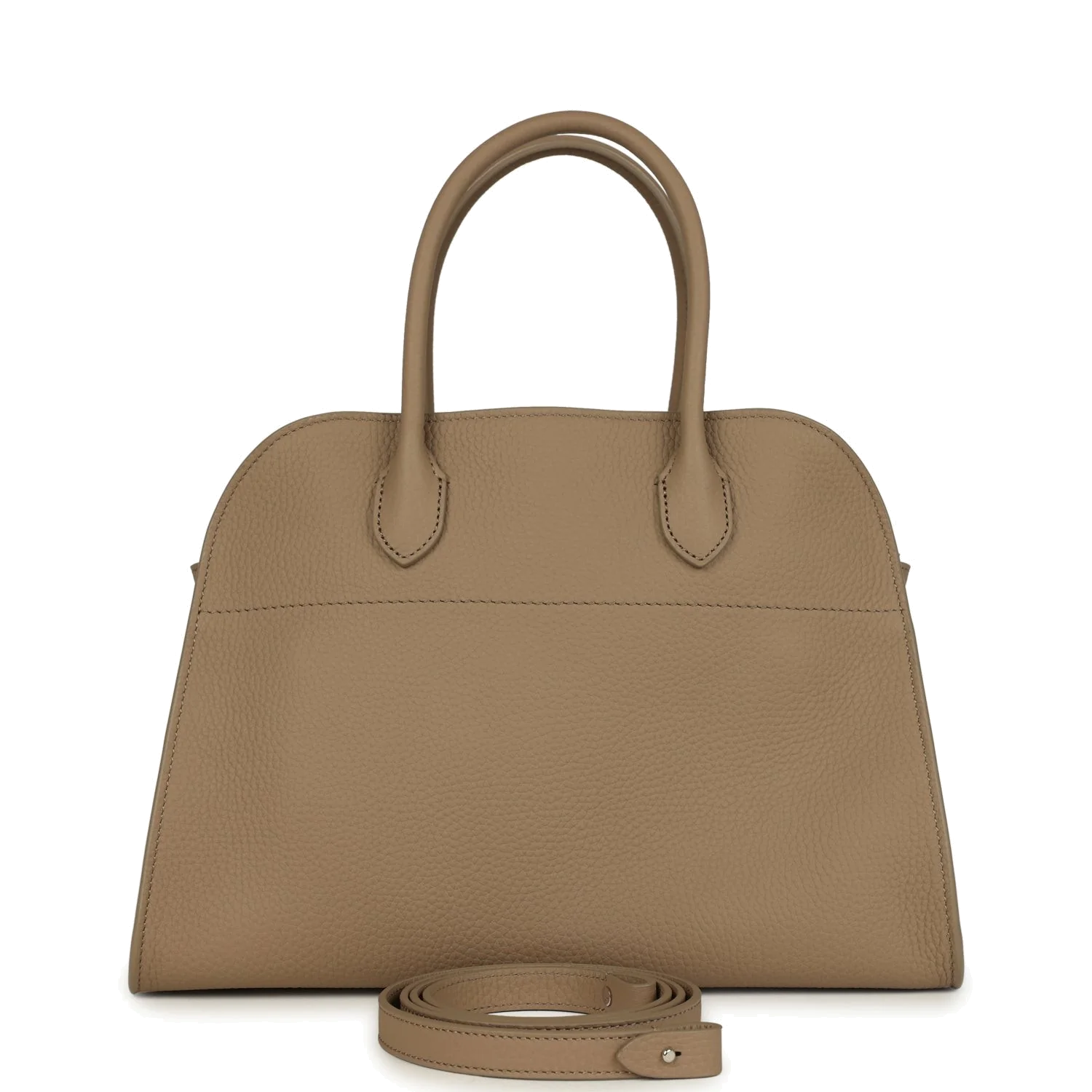 The Row Soft Margaux 12 Bag Dark Taupe Calfskin — фото 2