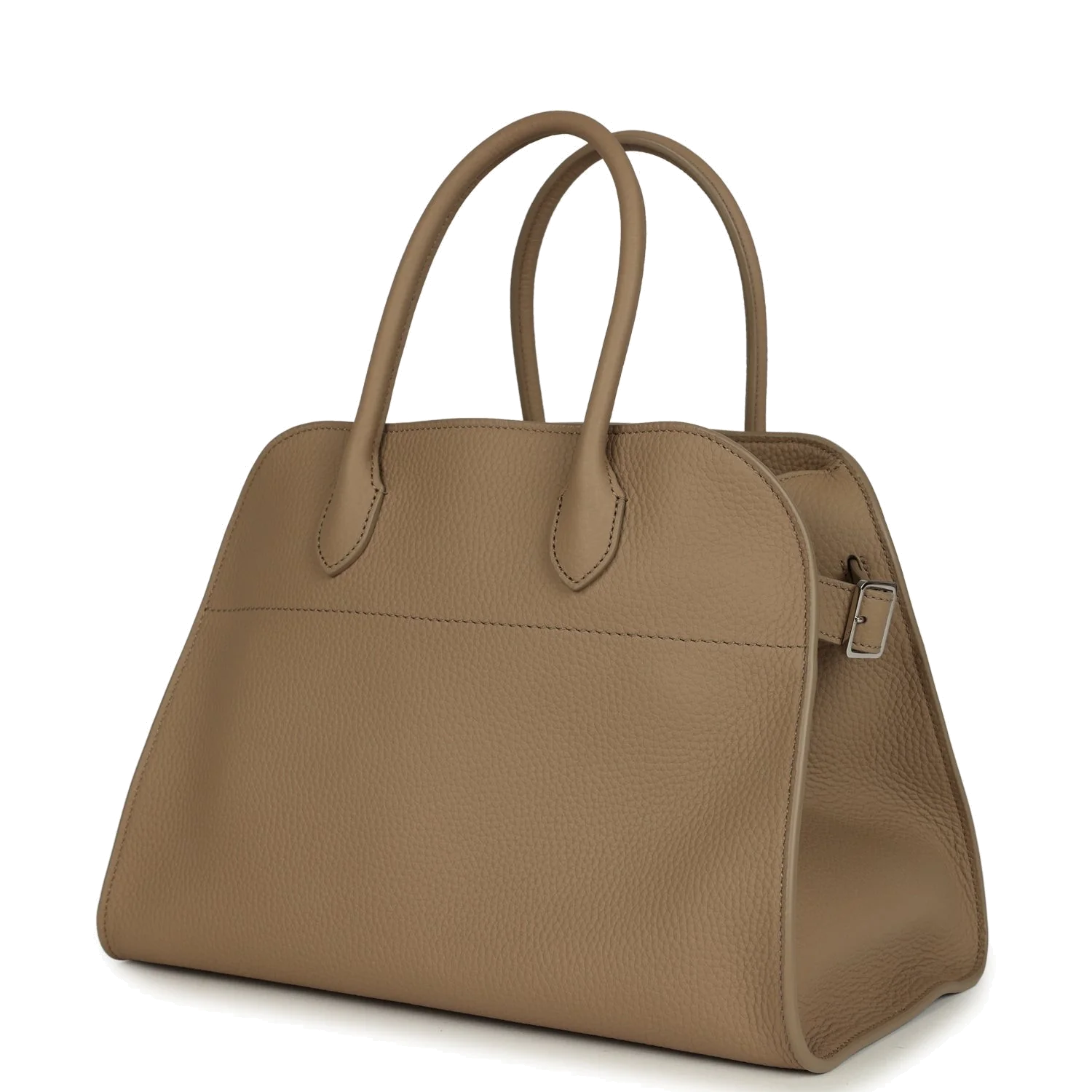 The Row Soft Margaux 12 Bag Dark Taupe Calfskin — фото 6