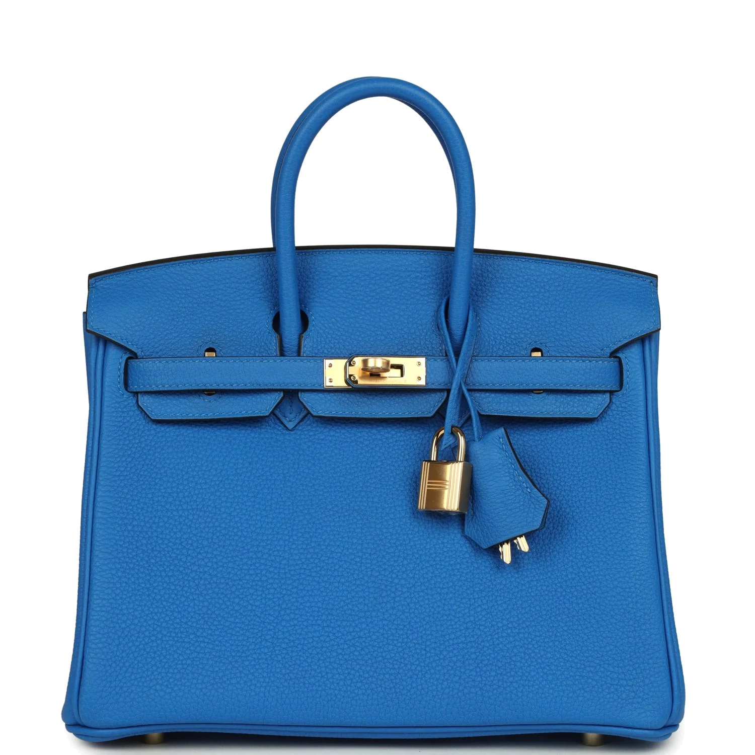 Hermes Birkin 25 Bleu Hydra Togo Gold Hardware Синий Гидра — фото 2
