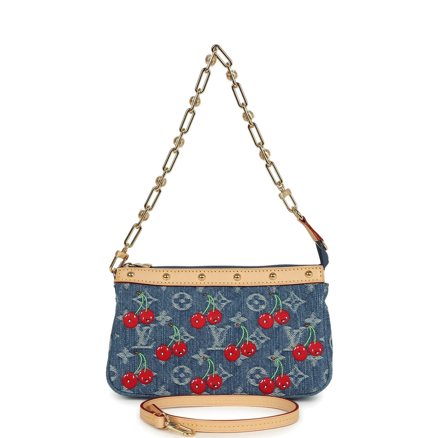 Louis Vuitton X Takashi Murakami Cherry Pochette Accessories Denim Monogram — фото 3