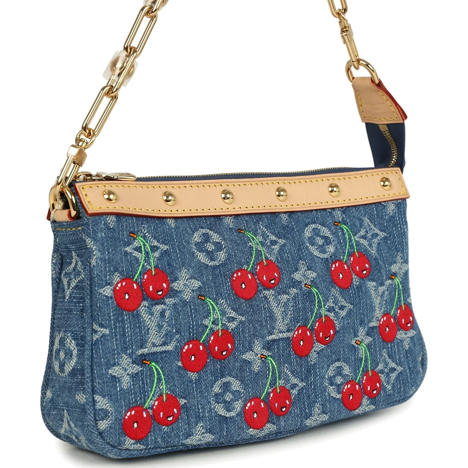 Louis Vuitton X Takashi Murakami Cherry Pochette Accessories Denim Monogram — фото 4