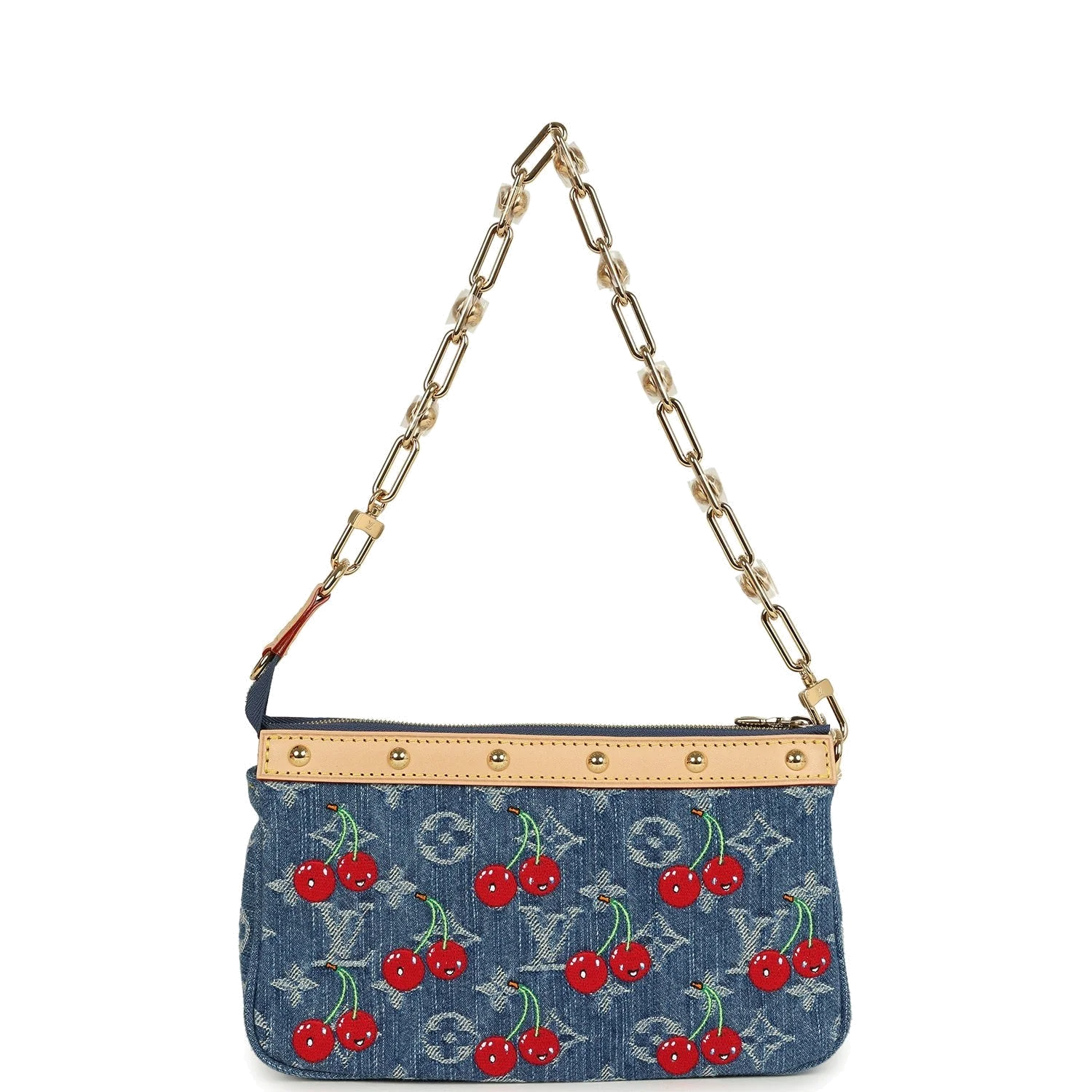 Louis Vuitton X Takashi Murakami Cherry Pochette Accessories Denim Monogram — фото 7