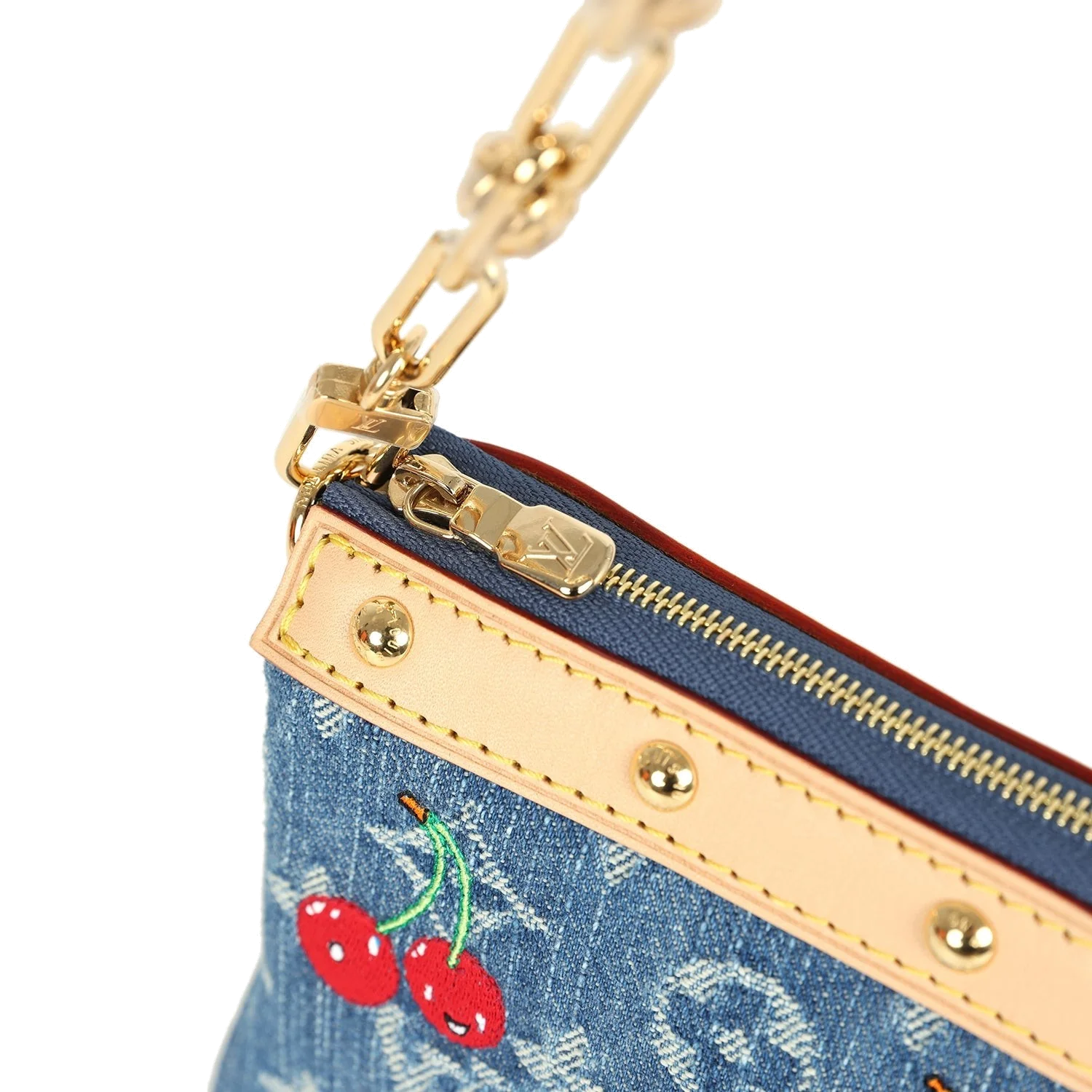 Louis Vuitton X Takashi Murakami Cherry Pochette Accessories Denim Monogram — фото 8
