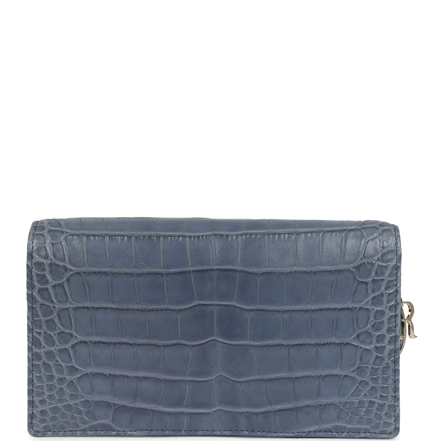 Christian Dior Convertible Clutch Bag Blue Alligator — фото 5