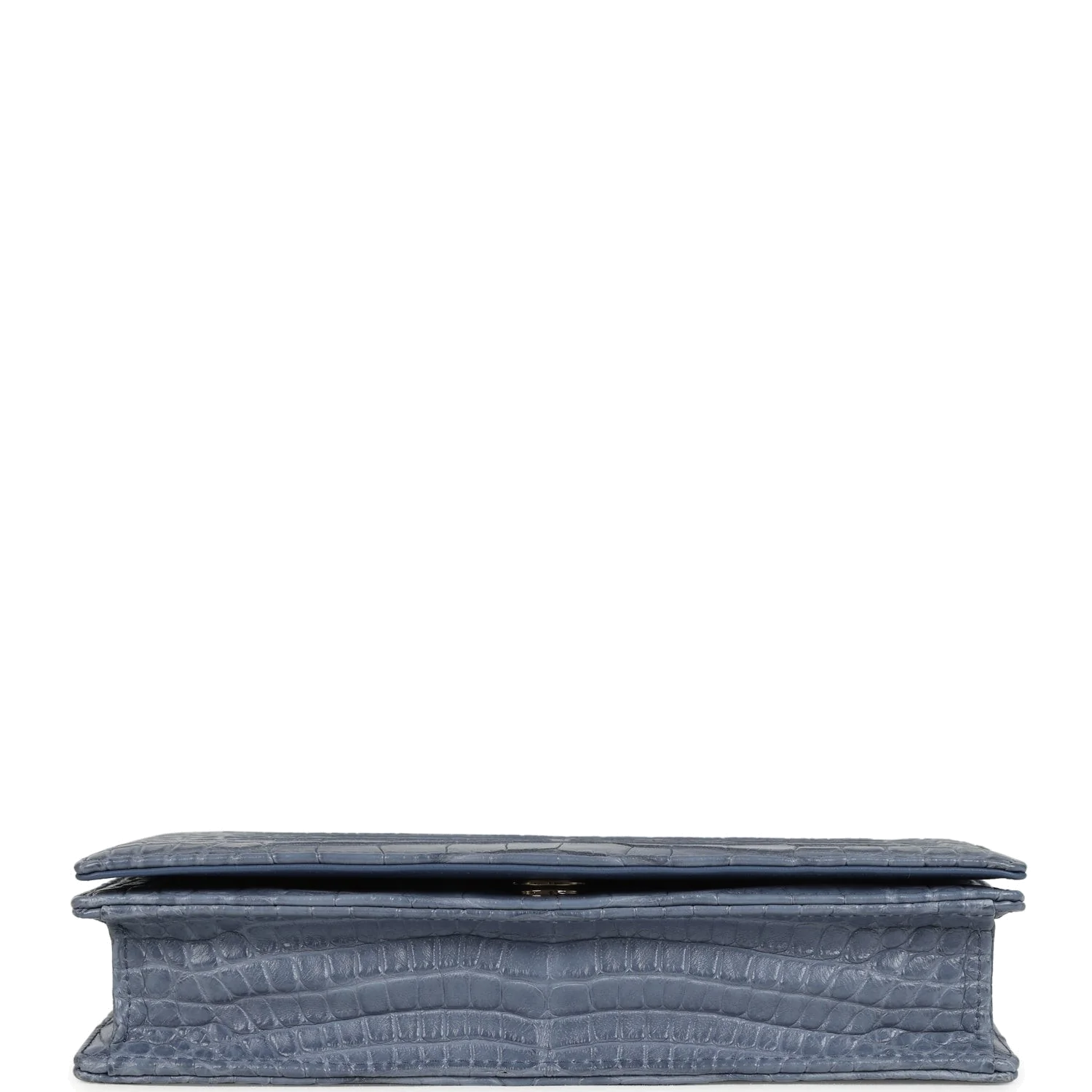 Christian Dior Convertible Clutch Bag Blue Alligator — фото 7