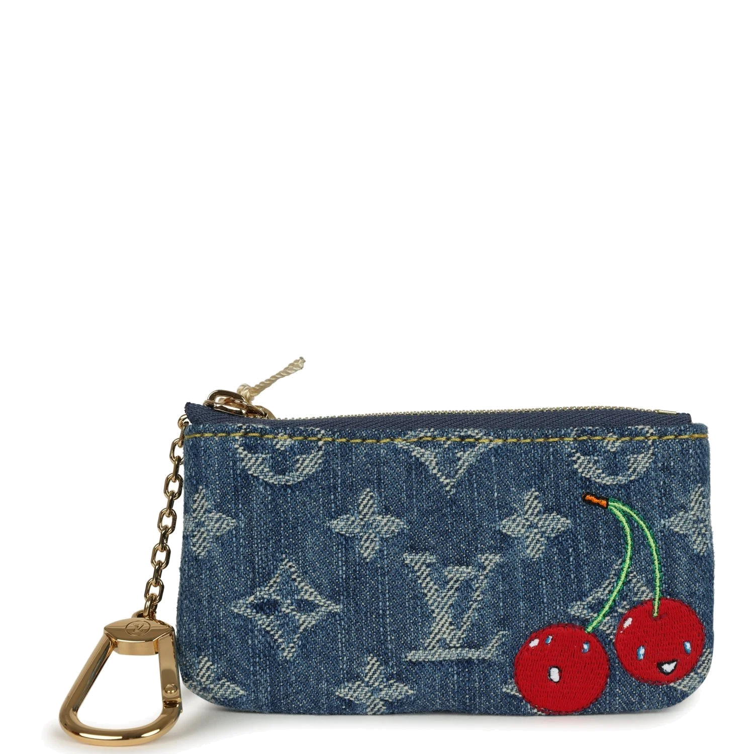 Louis Vuitton X Takashi Murakami Key Pouch Denim Monogram — фото 2