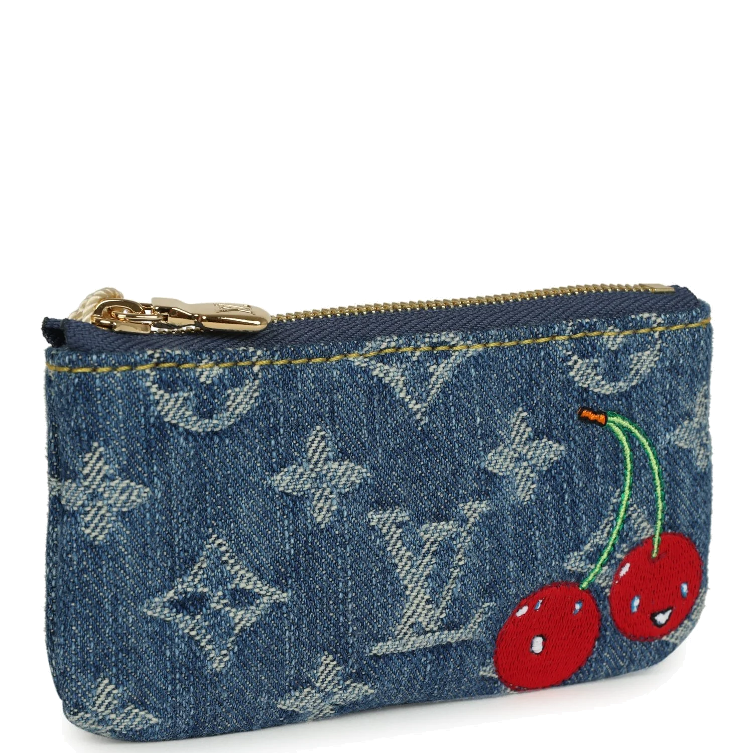Louis Vuitton X Takashi Murakami Key Pouch Denim Monogram — фото 3