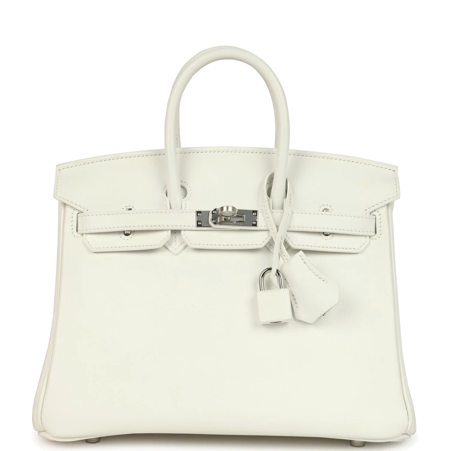 Hermes Birkin 25 New White Swift Palladium Hardware Белый Swift — фото 2