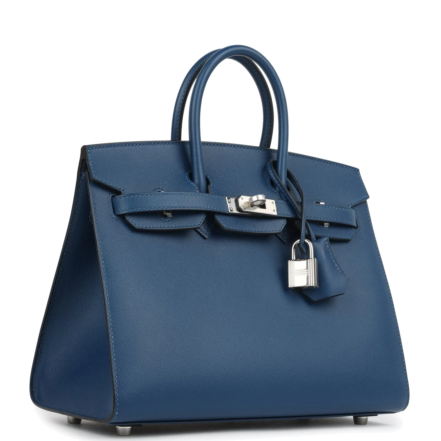 Hermes Birkin Sellier 25 Deep Bleu Madame Palladium Hardware — фото 3