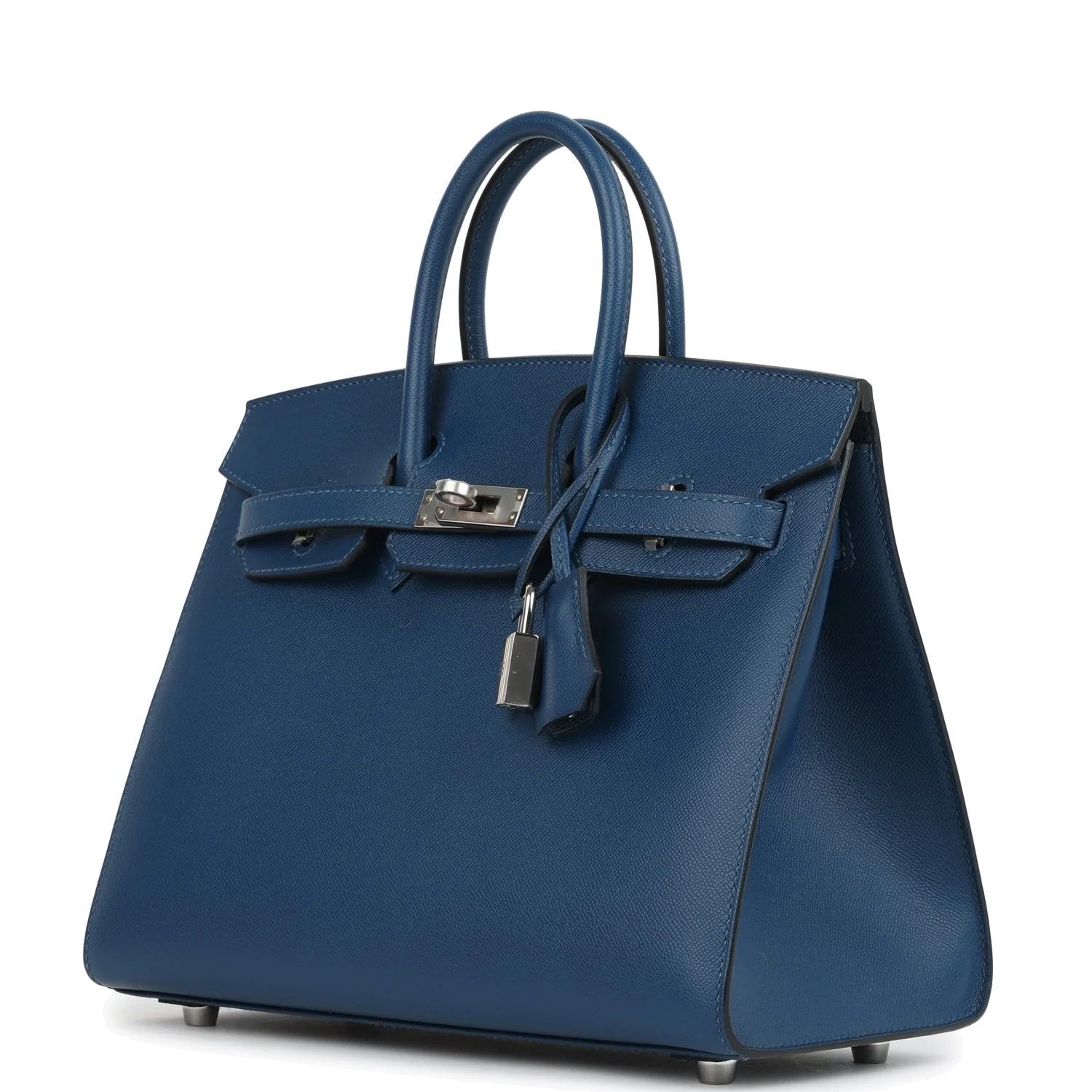 Hermes Birkin Sellier 25 Deep Bleu Madame Palladium Hardware — фото 6
