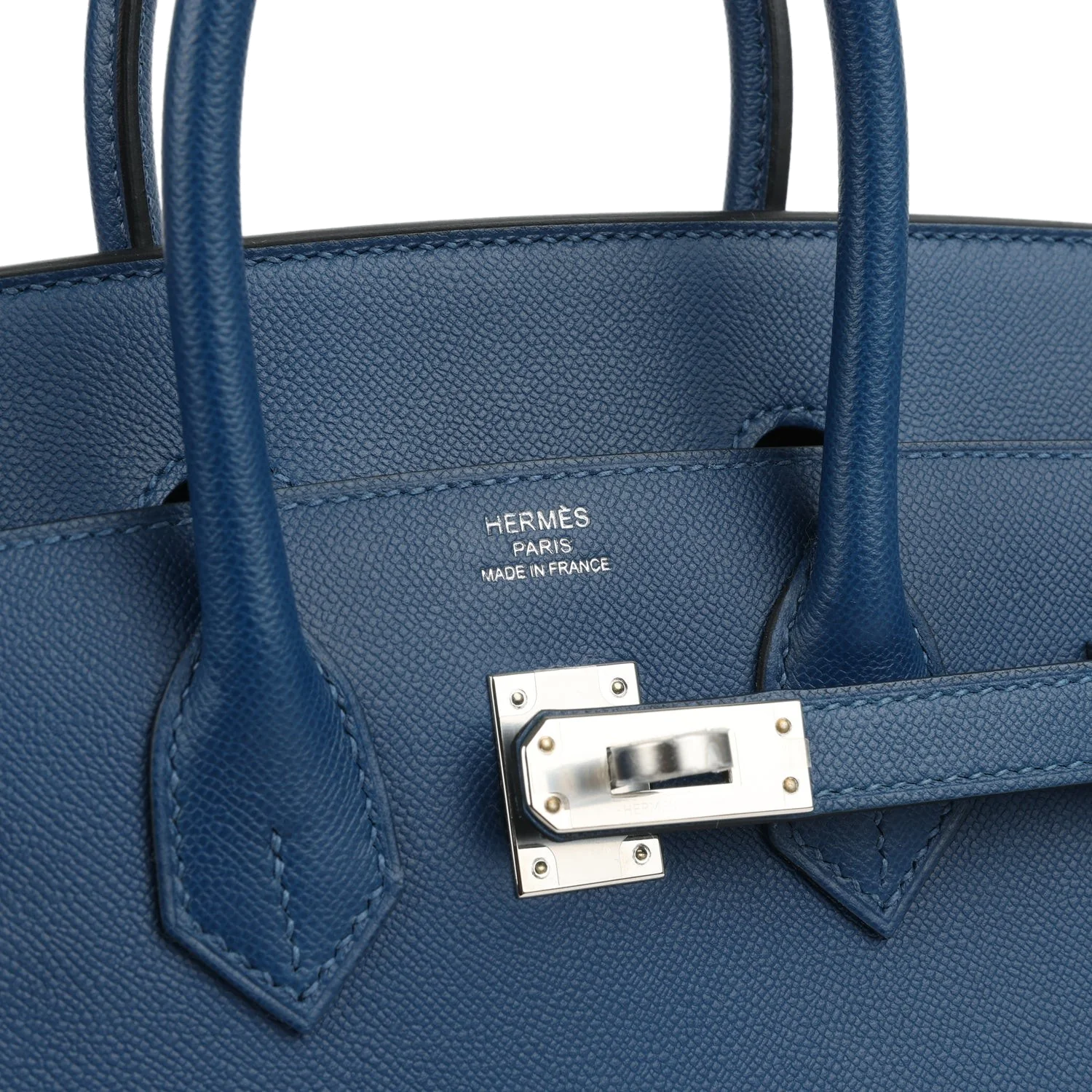 Hermes Birkin Sellier 25 Deep Bleu Madame Palladium Hardware — фото 8