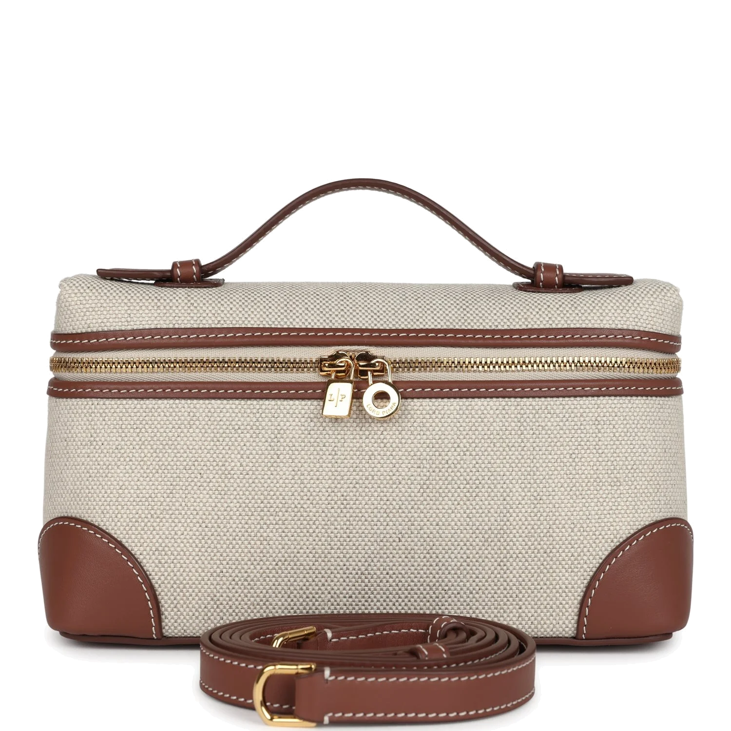 Loro Piana Extra Pocket L19 Pouch Natural and Sun Gold Linen — фото 2