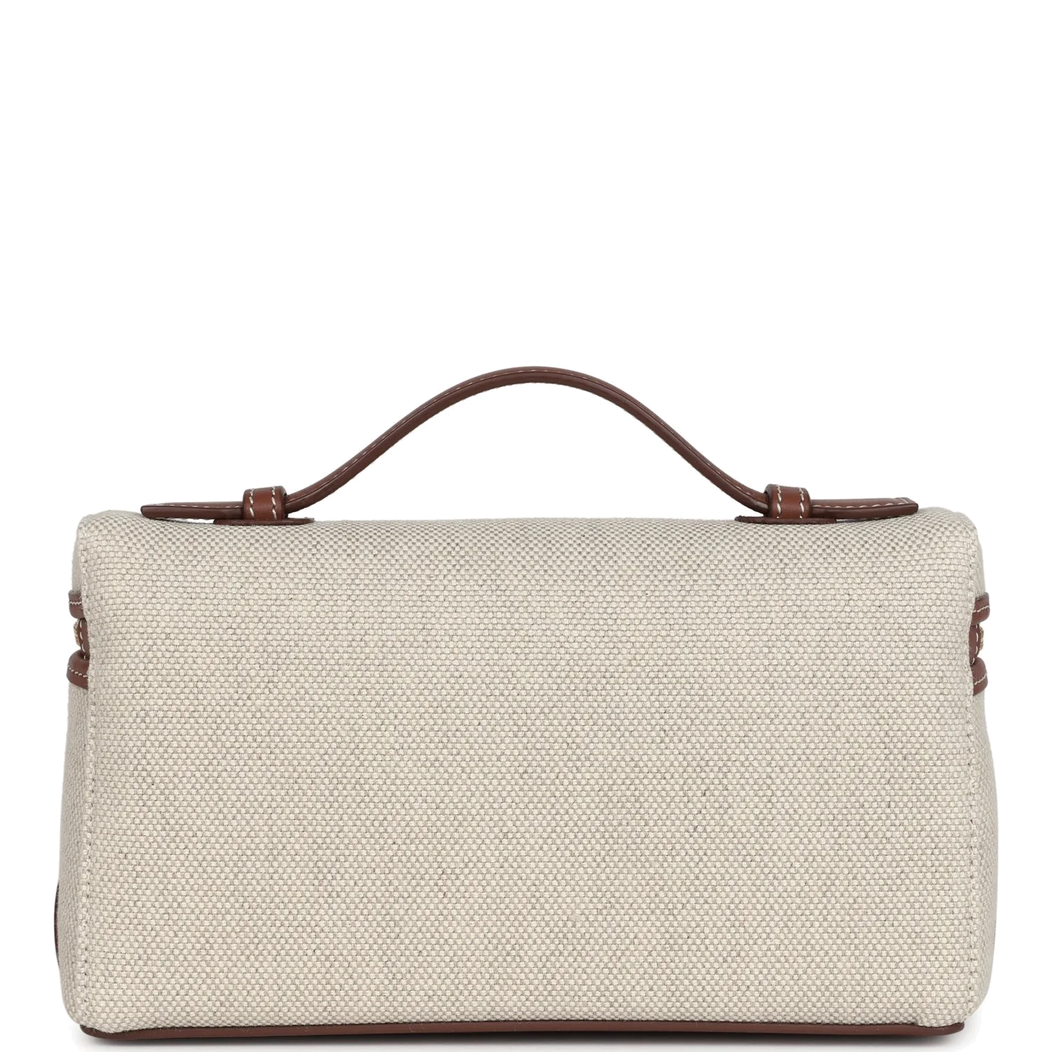 Loro Piana Extra Pocket L19 Pouch Natural and Sun Gold Linen — фото 5