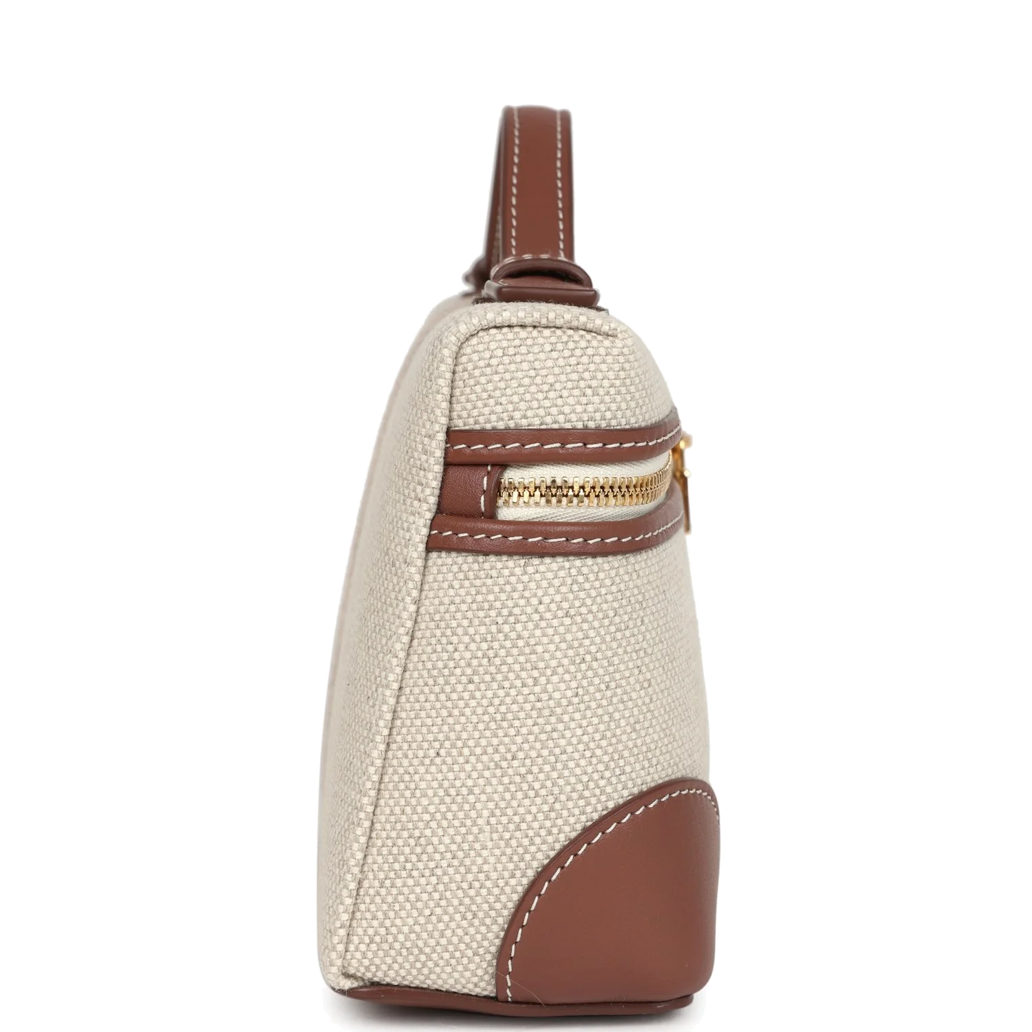 Loro Piana Extra Pocket L19 Pouch Record and Caramel Sugar Canvas — фото 4