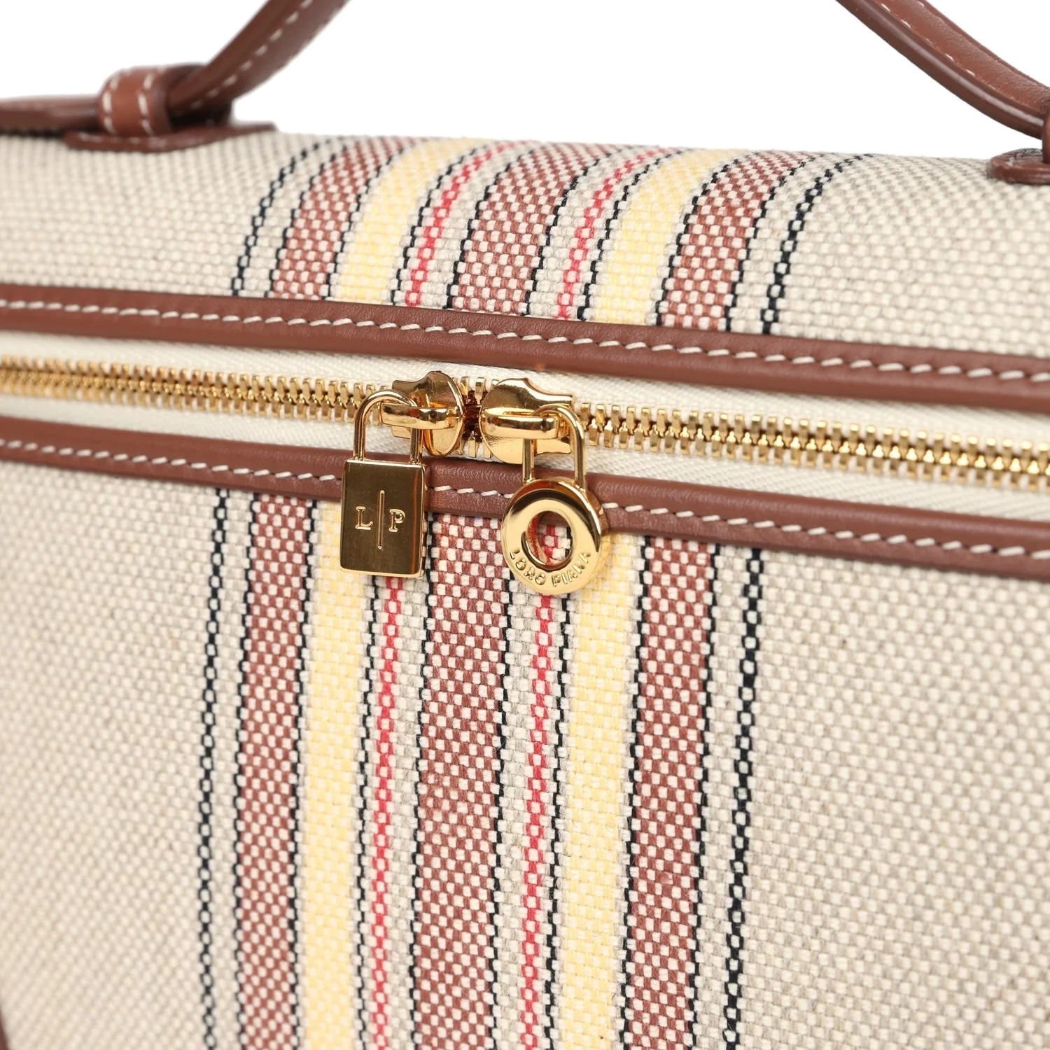 Loro Piana Extra Pocket L19 Pouch Record and Caramel Sugar Canvas — фото 8