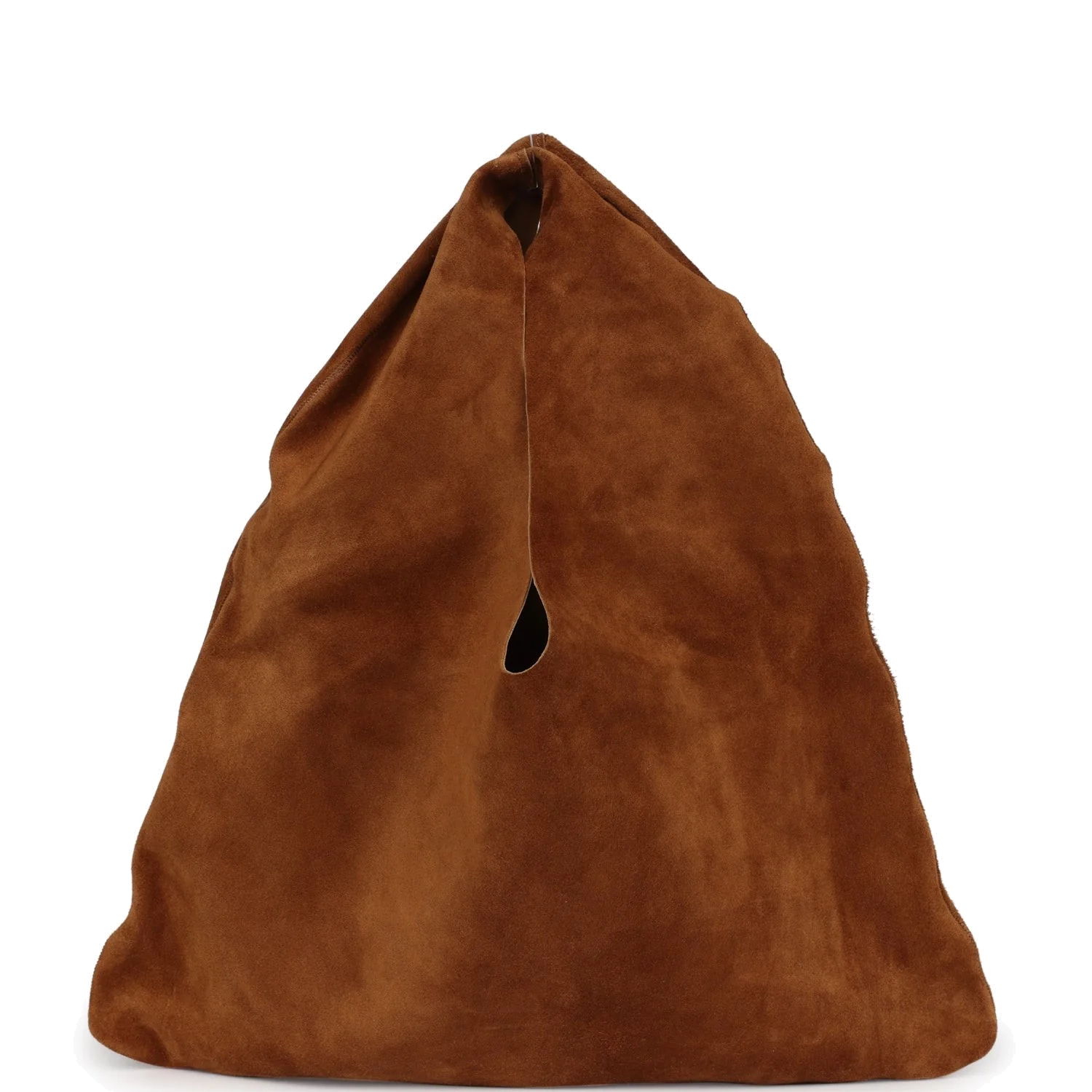 The Row Small Bindle Bag Caramel Suede — фото 5