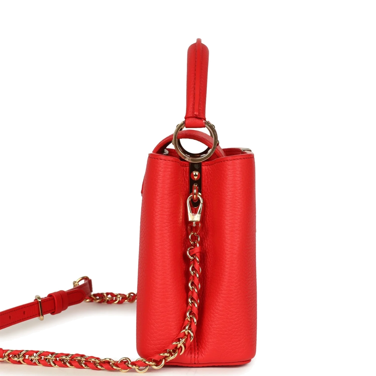 Louis Vuitton X Takashi Murakami Cherry Capucines BB Red Taurillon Leather — фото 4