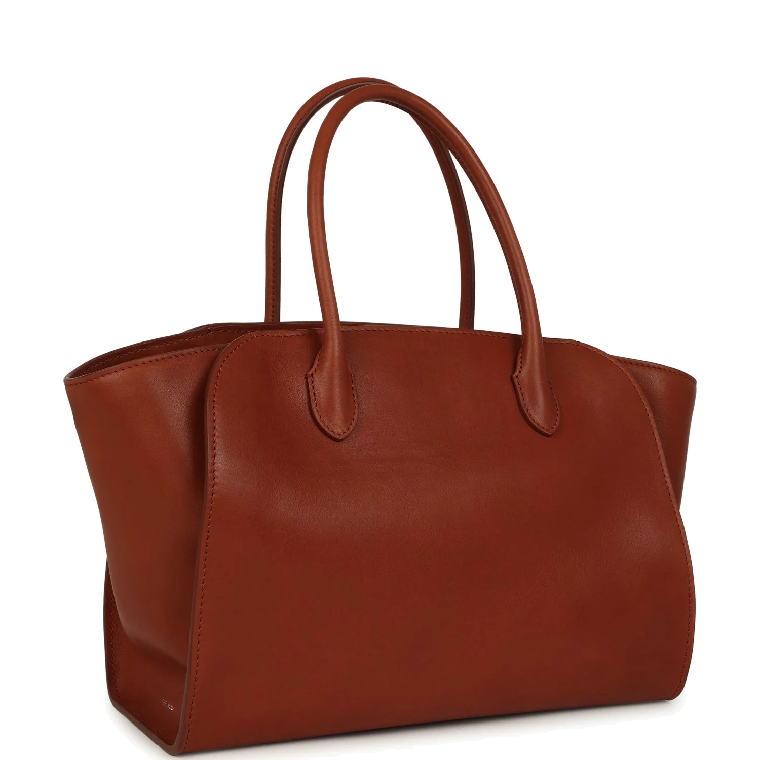 The Row Marlo 12 Tote Bag Acero Polished Saddle — фото 3