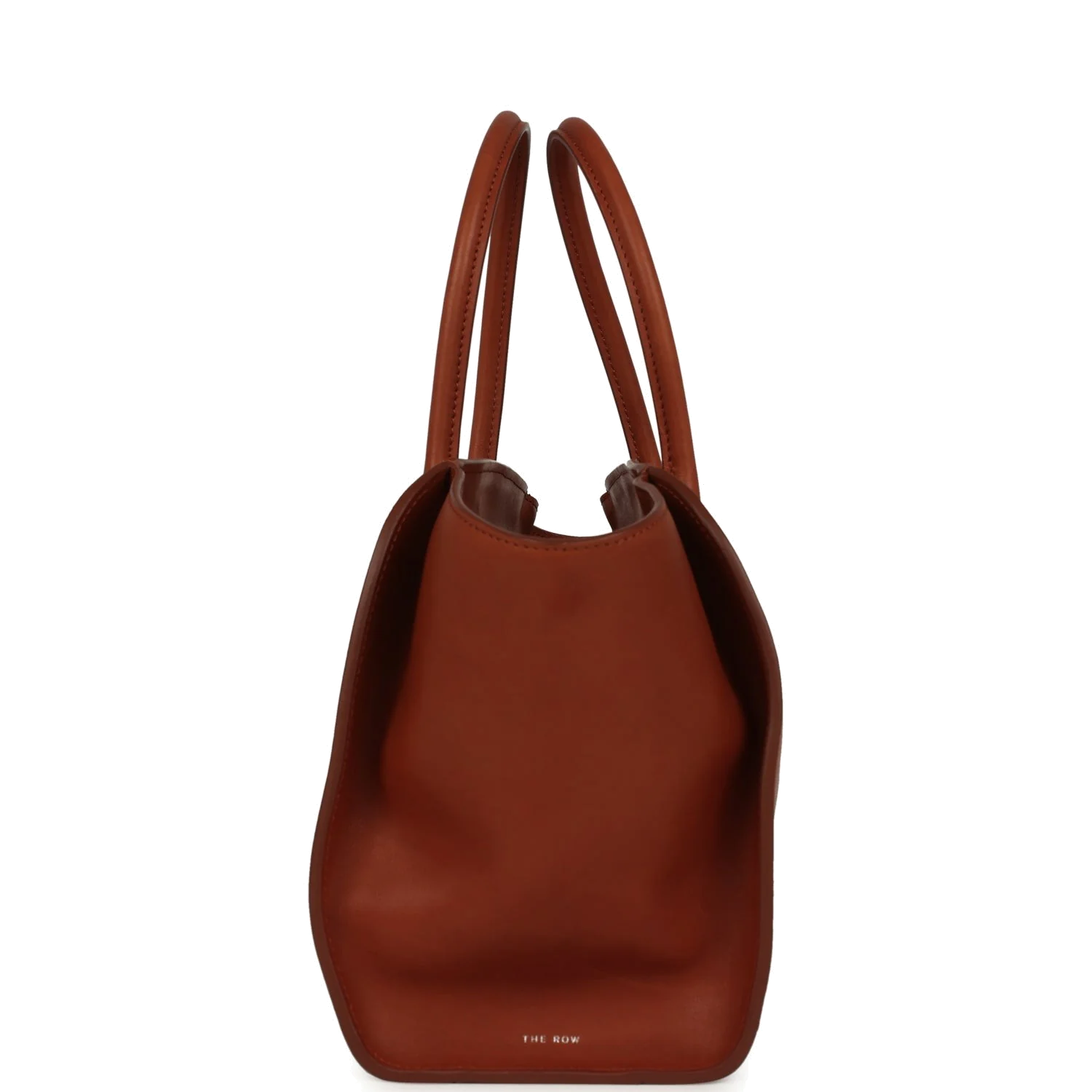 The Row Marlo 12 Tote Bag Acero Polished Saddle — фото 4