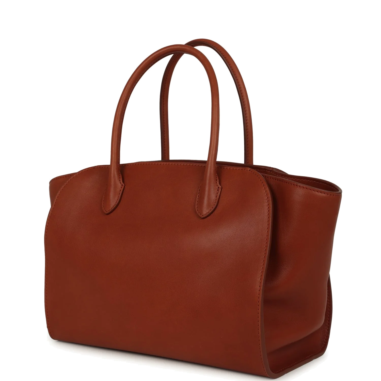 The Row Marlo 12 Tote Bag Acero Polished Saddle — фото 6