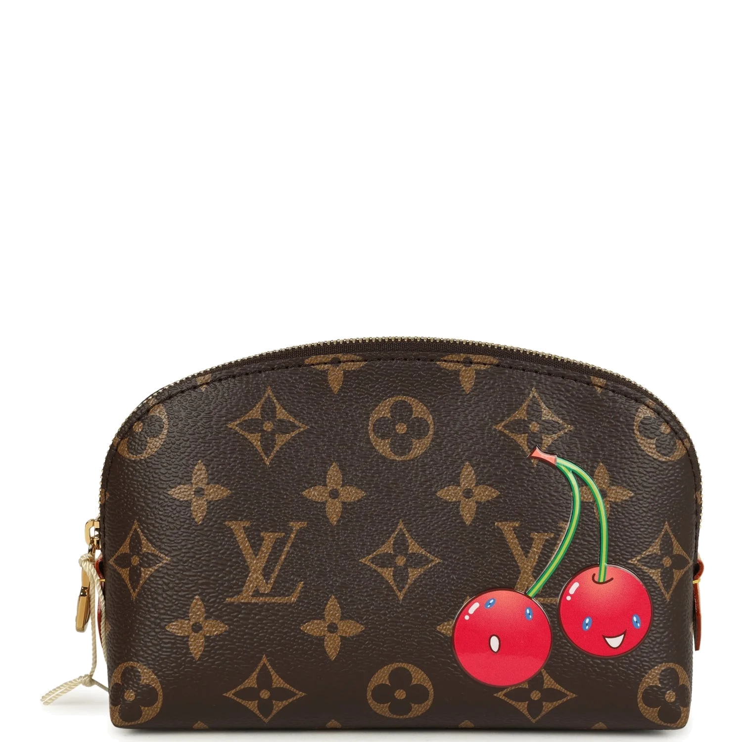 Louis Vuitton X Takashi Murakami Cherry Cosmetic Pouch Brown Monogram — фото 2
