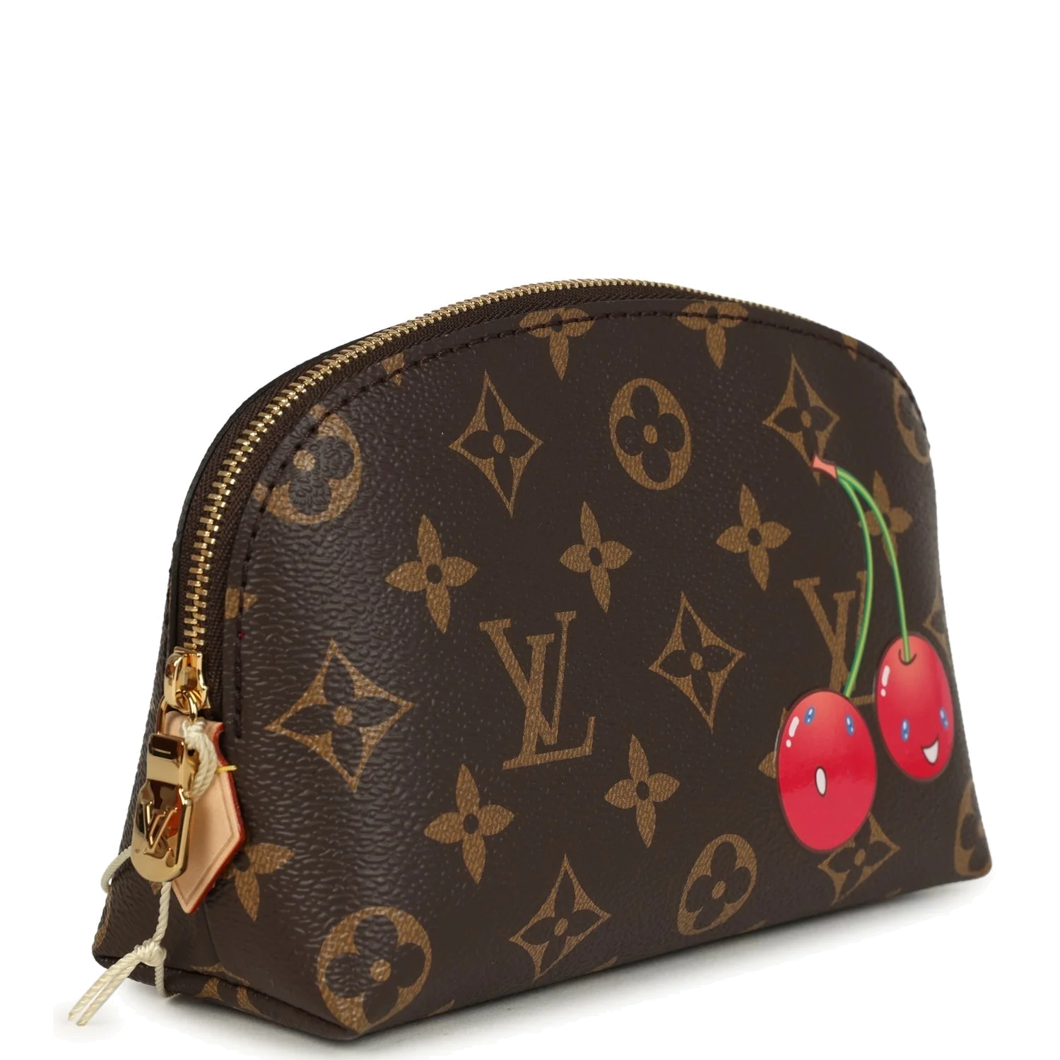 Louis Vuitton X Takashi Murakami Cherry Cosmetic Pouch Brown Monogram — фото 3