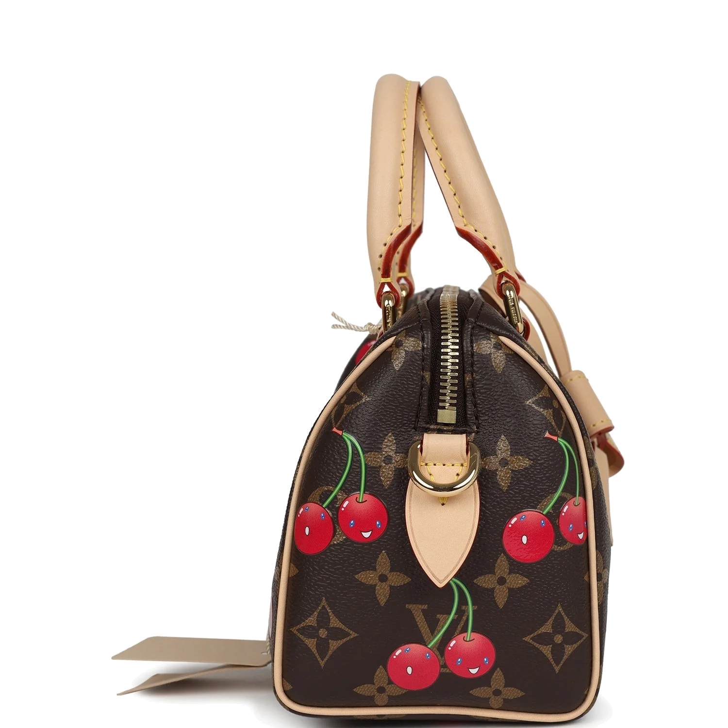 Louis Vuitton X Takashi Murakami Cerises Speedy Bandouliere 20 Bag Brown Cherry Monogram — фото 4