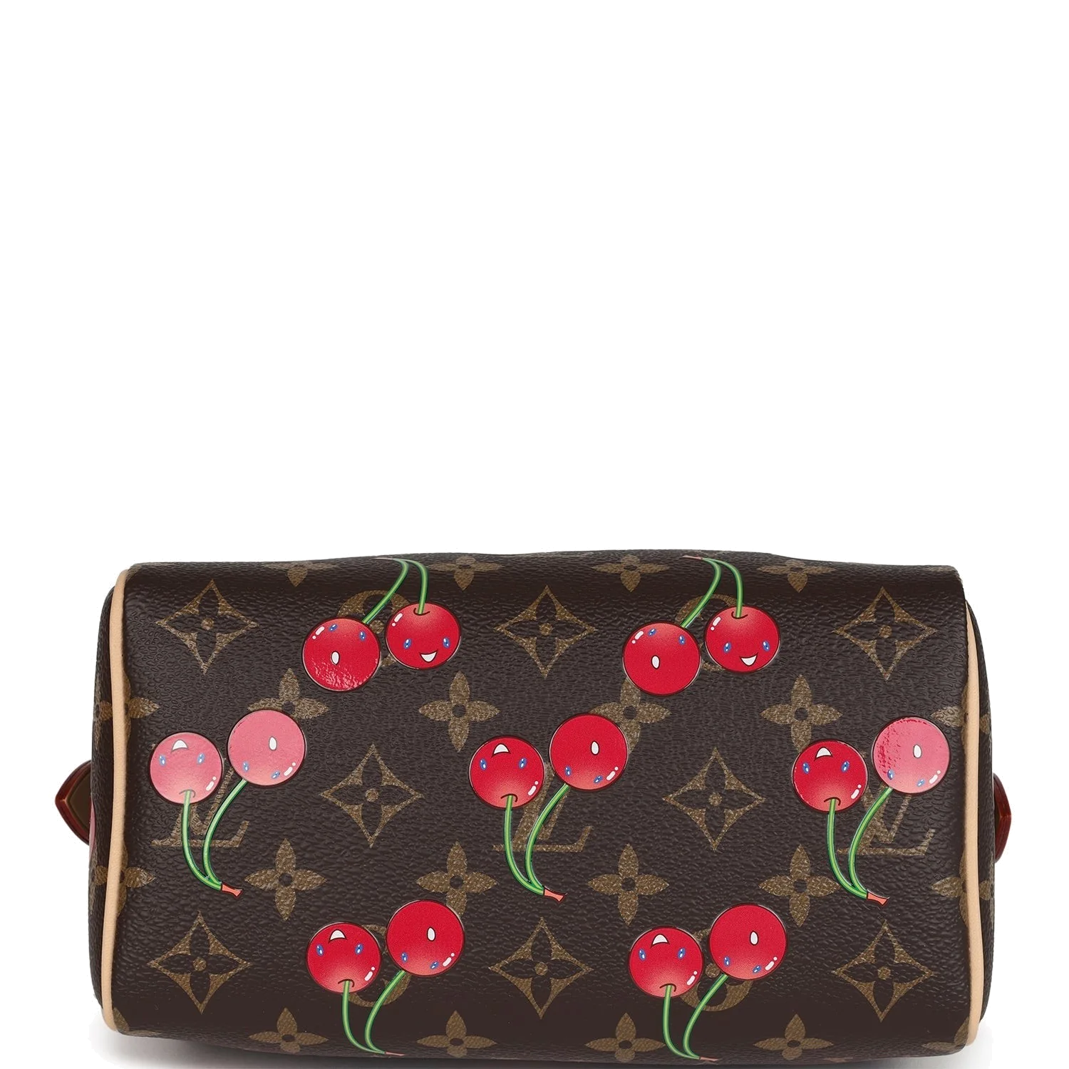 Louis Vuitton X Takashi Murakami Cerises Speedy Bandouliere 20 Bag Brown Cherry Monogram — фото 8