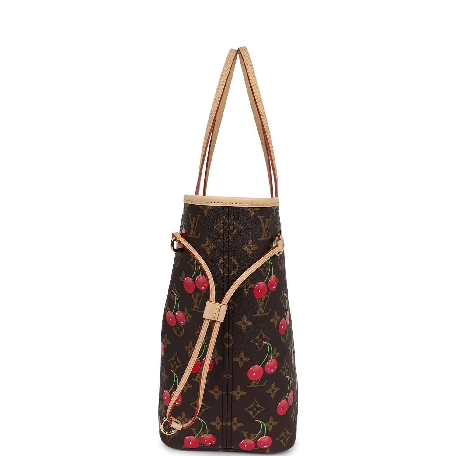 Louis Vuitton X Takashi Murakami Neverfull MM Cherry Brown Monogram — фото 4