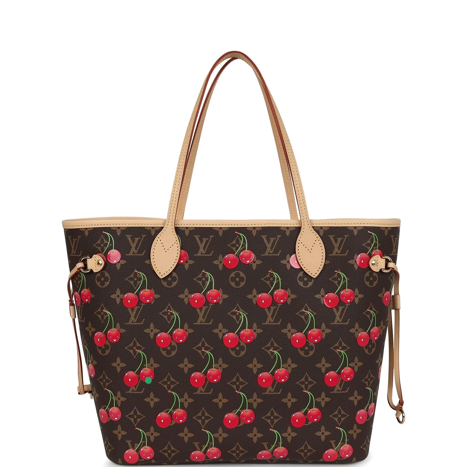 Louis Vuitton X Takashi Murakami Neverfull MM Cherry Brown Monogram — фото 5