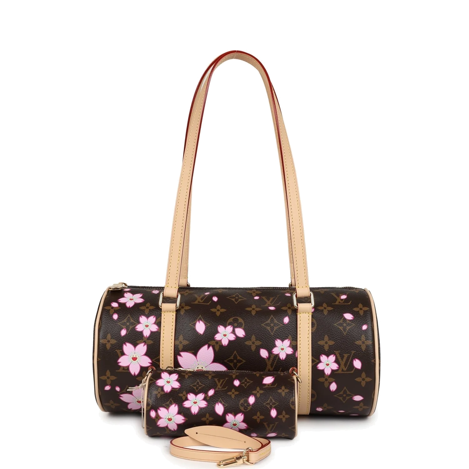 Louis Vuitton X Takashi Murakami Cherry Blossom Papillon Brown and Pink Monogram — фото 2