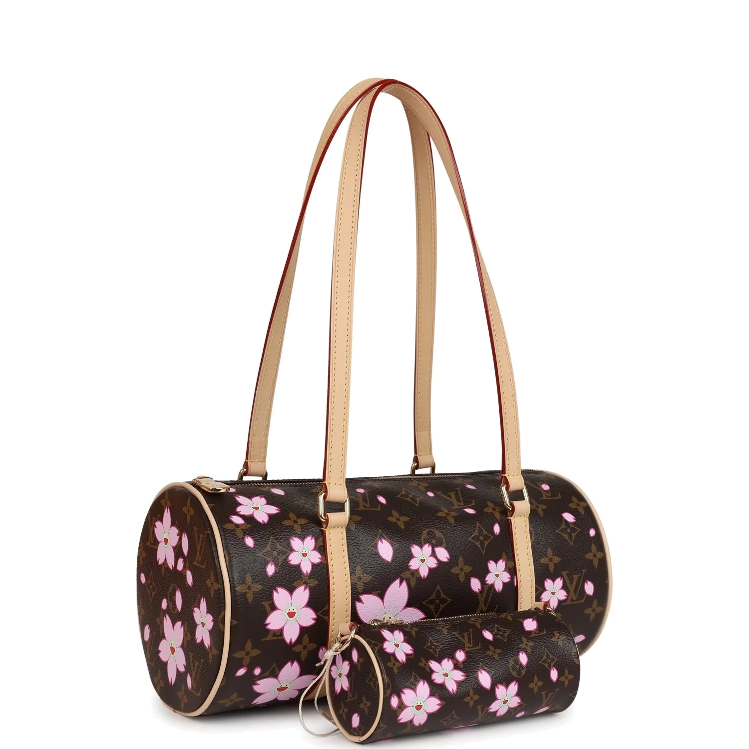 Louis Vuitton X Takashi Murakami Cherry Blossom Papillon Brown and Pink Monogram — фото 3